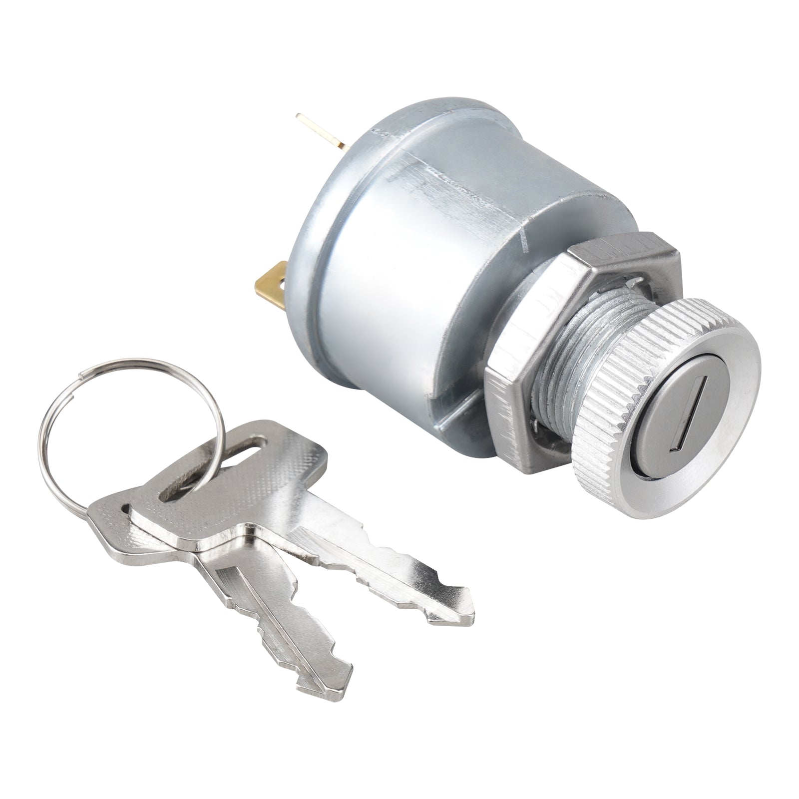 Ignition key switch for EZGO vehicles with lights, gas, and electric