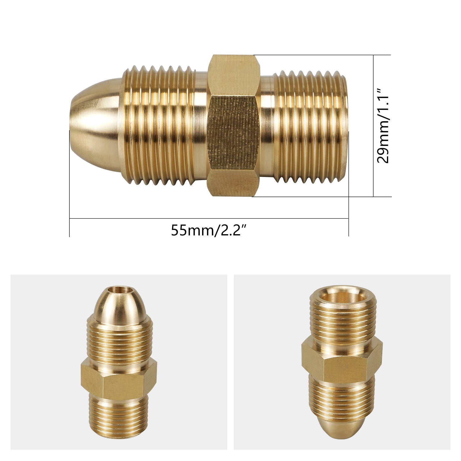 Universelles Stoßfüllset für Stickstoffregler, 8'-Schlauch mit verlustfreiem Spannfutter, G5/8-14 F, CGA 580