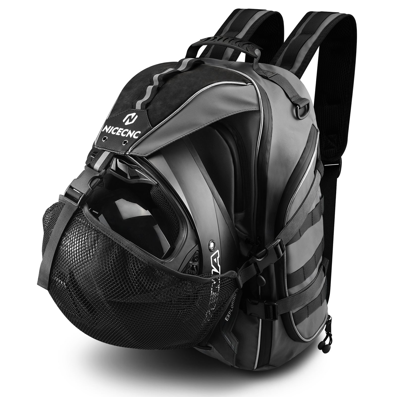 Motorrad Helmtasche Upgrade 35L mit Schuhfach Wandern