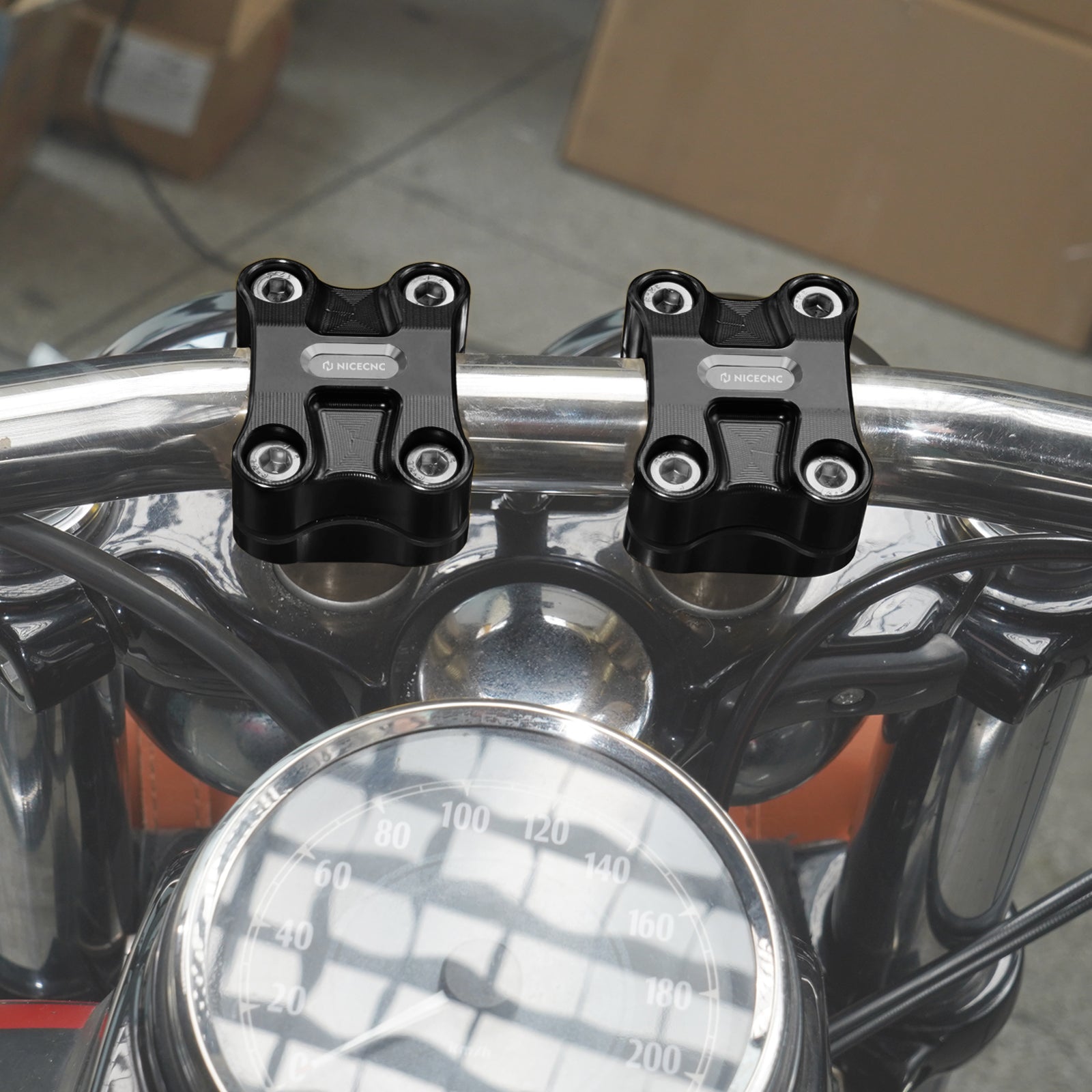2 "Lenker Steigleitungen Für Harley Dyna Low Rider Street Bob Super Glide 1,25" Bar
