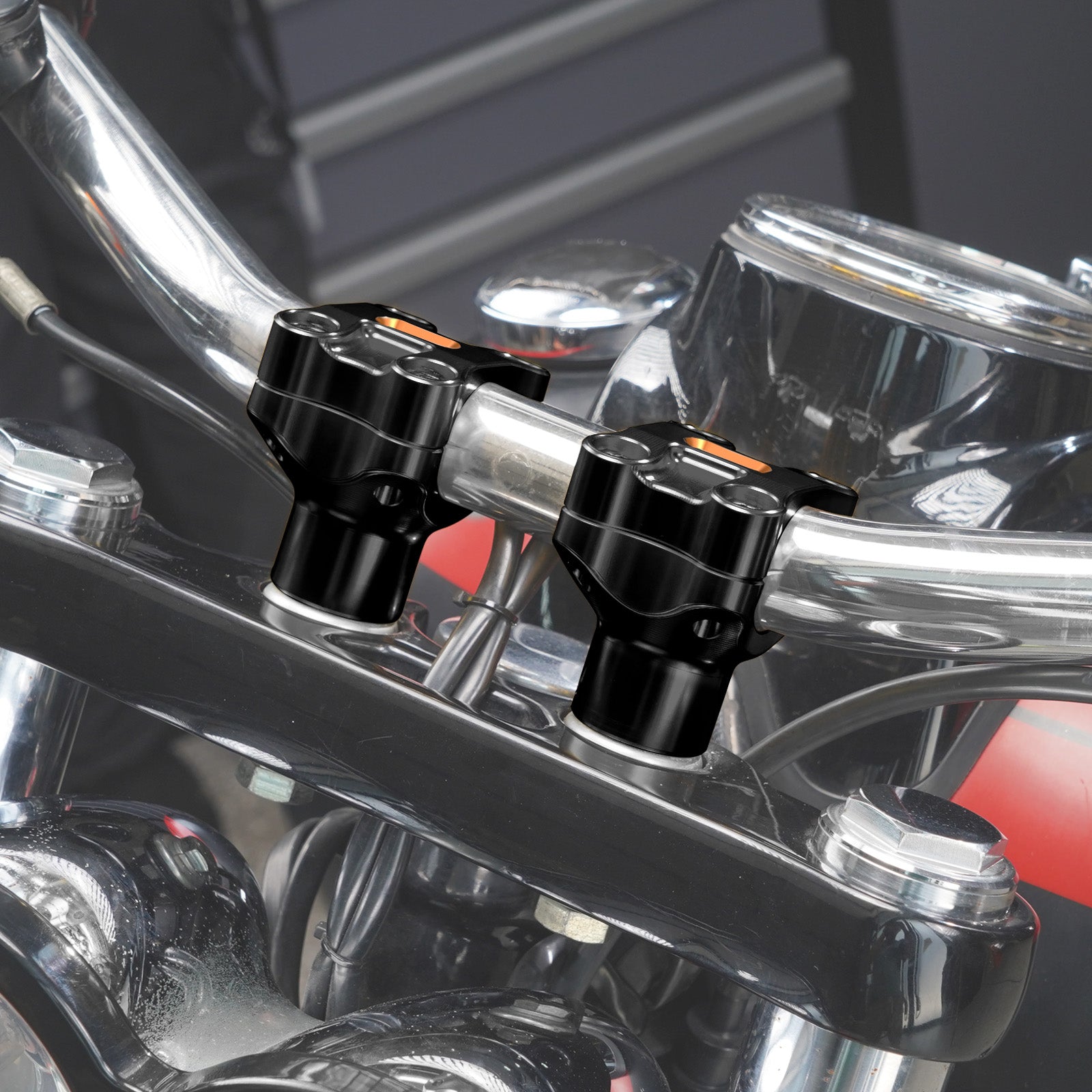2 "Lenker Steigleitungen Für Harley Dyna Low Rider Street Bob Super Glide 1,25" Bar