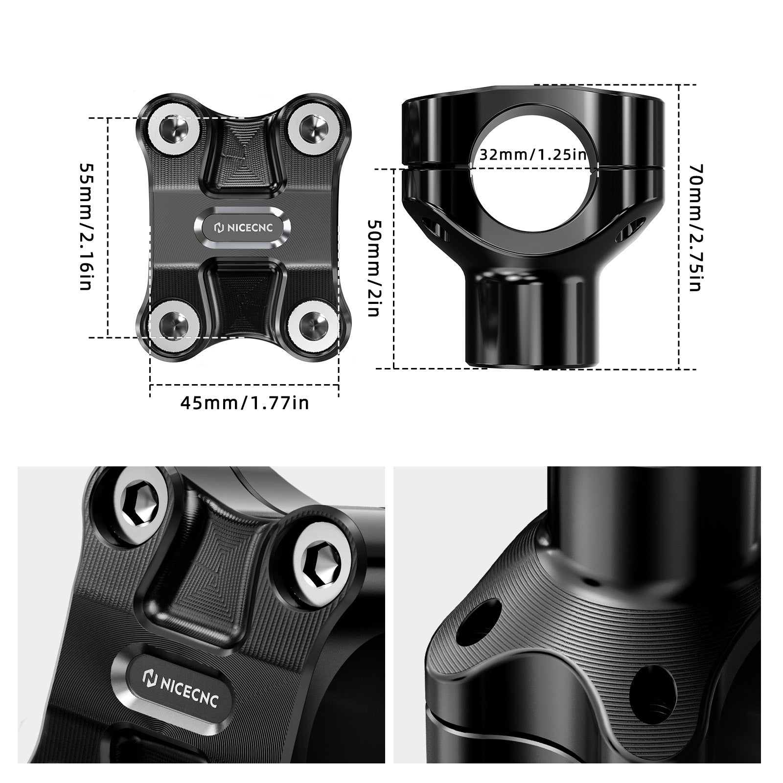 2 "Lenker Steigleitungen Für Harley Dyna Low Rider Street Bob Super Glide 1,25" Bar