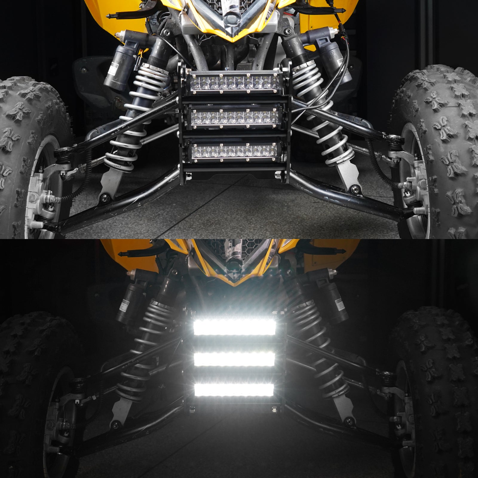 ATV Frontstoßstange mit 60W LED Scheinwerfer Lichtleiste für Yamaha Raptor 700 2013-2024