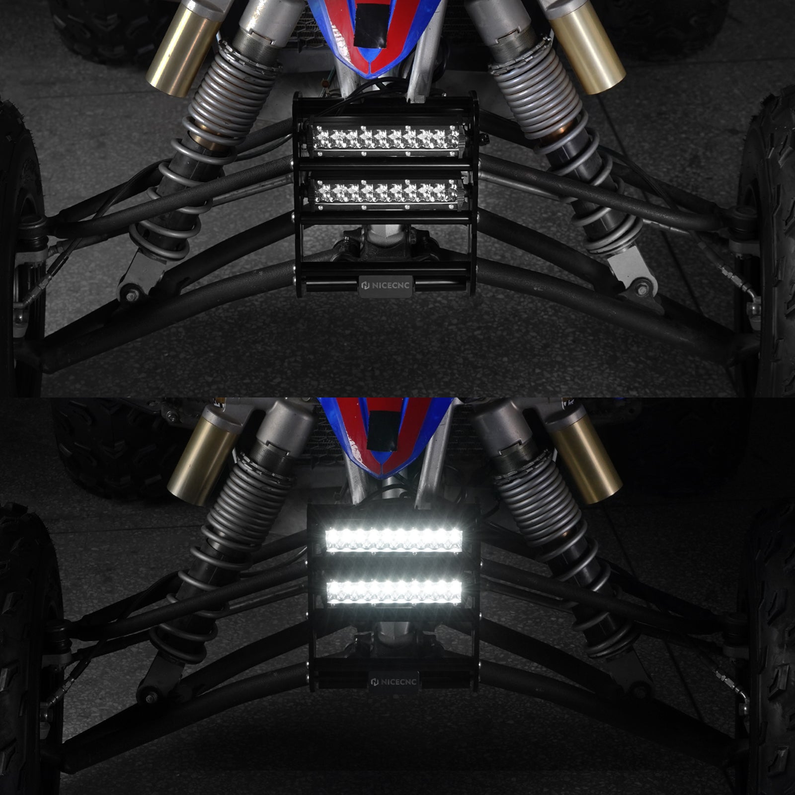 ATV Frontstoßstange Dual Light Bar LED Scheinwerfer Kit für Yamaha YFZ450R