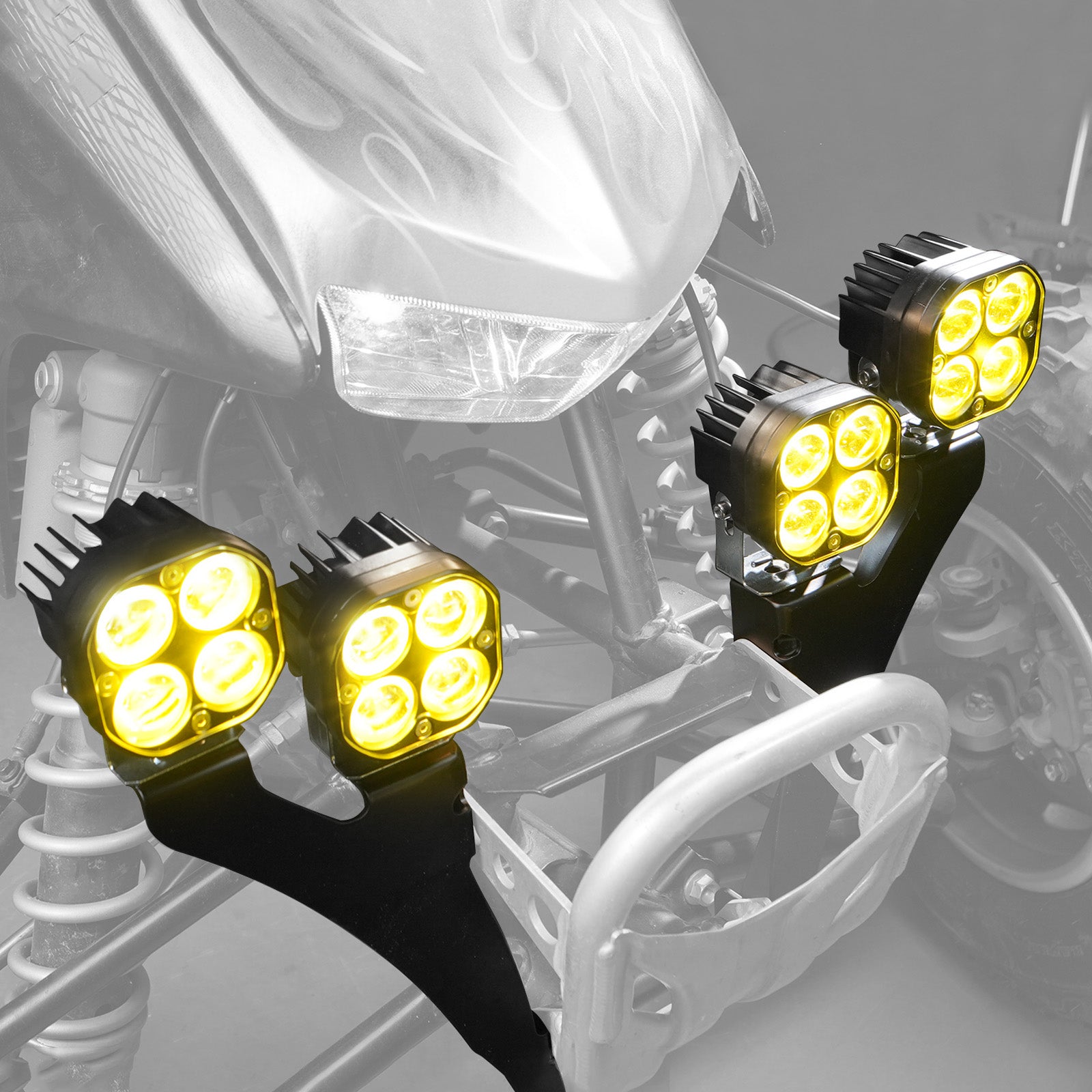 ATV LED Front Scheinwerfer Arbeit Lichter Mit Halterung Für Honda TRX450R TRX450ER