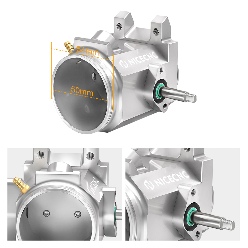 ATV 50 mm Throttle Body Drosselklappen-Kit für Yamaha Raptor 700/R/SE 2008–2023
