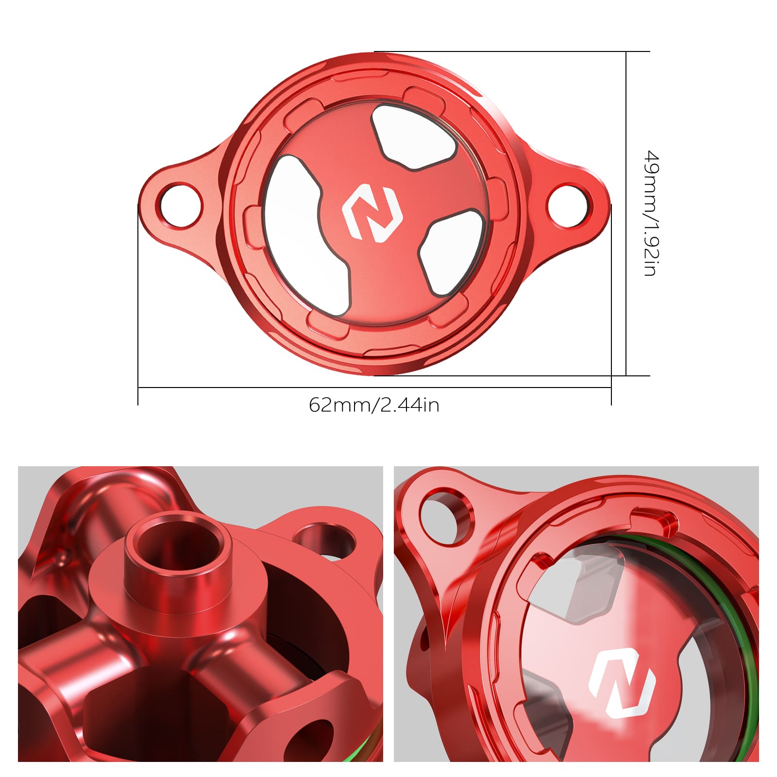 Transparente klare Ölfilterabdeckung für Honda TRX450R TRX450ER CRF450R/X