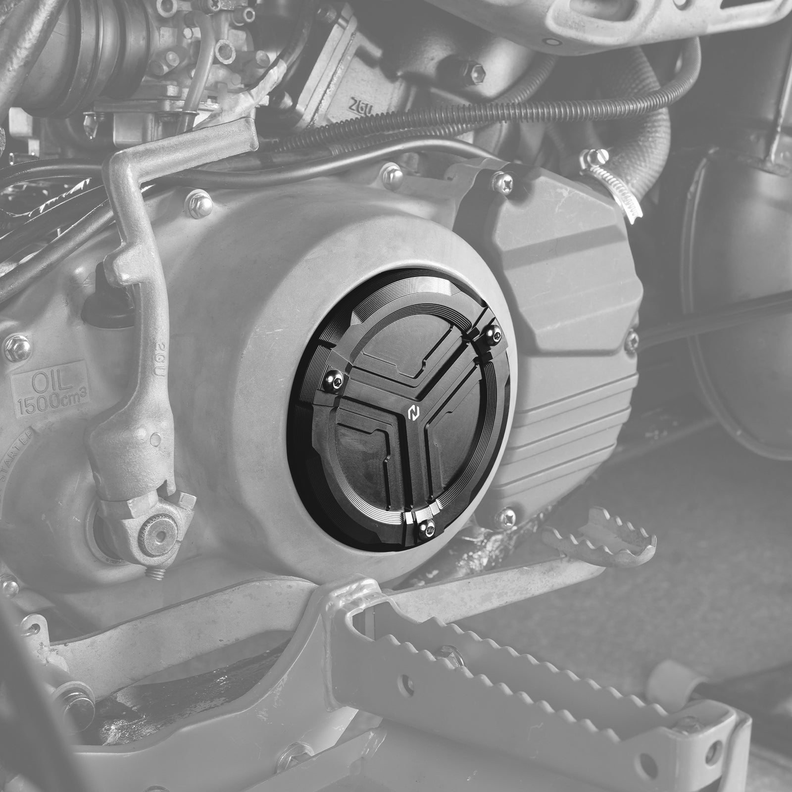 ATV clutch cover insert with damping pad for Yamaha Banshee 350