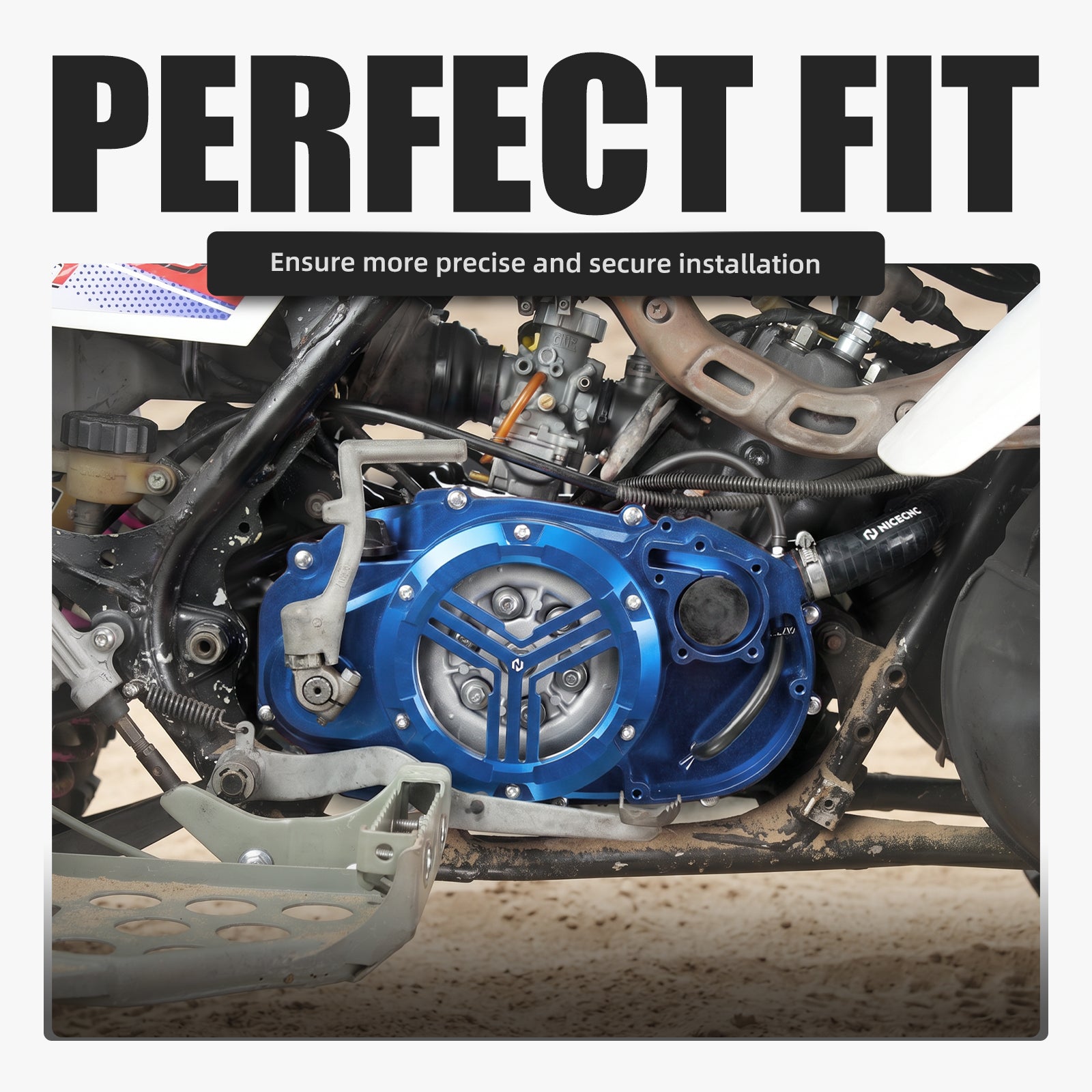 Rechte Kupplungs Kurbelgehäuseabdeckung mit Schnellzugang für Yamaha Banshee 350