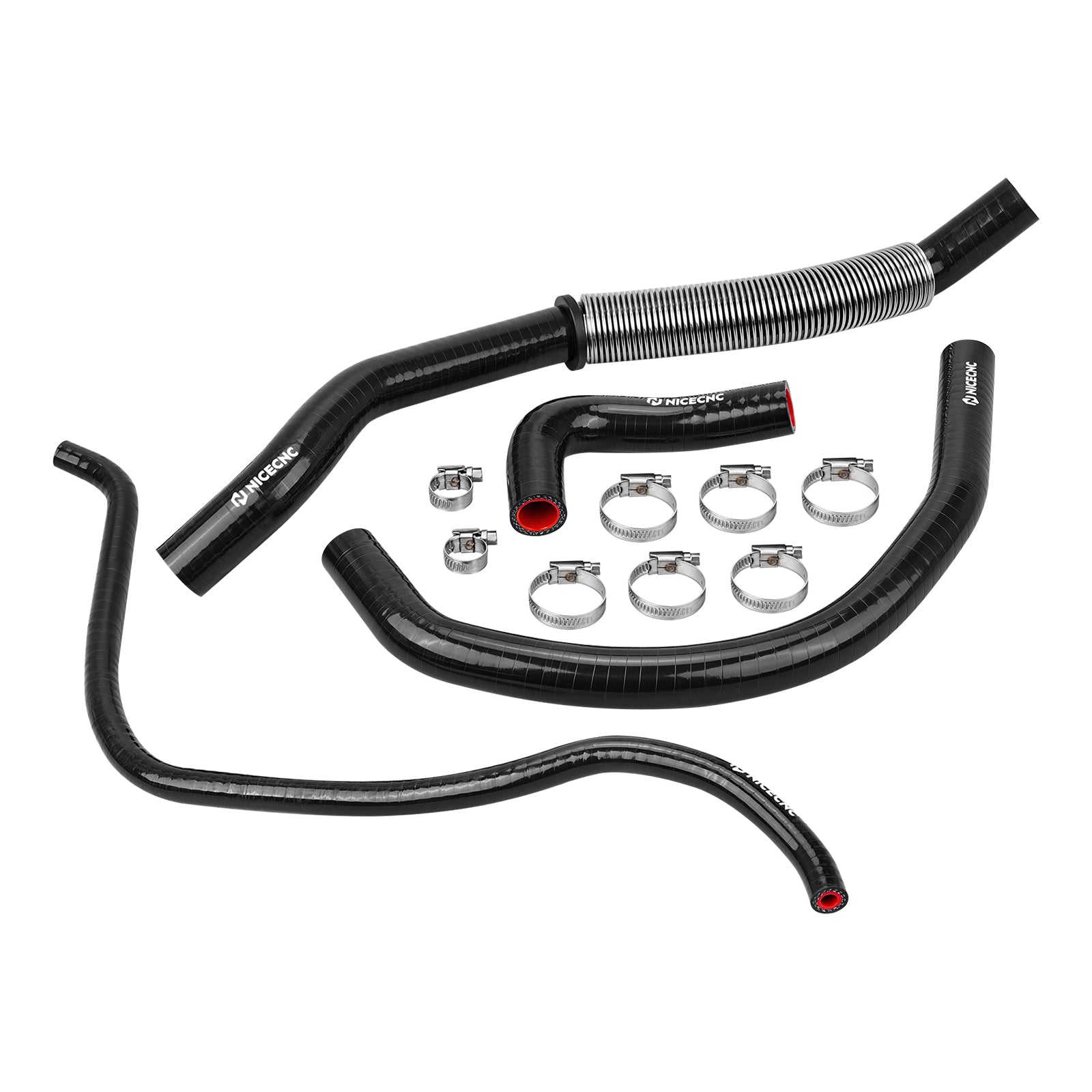 ATV-Silikon-Kühlerschlauch-Set mit Hitzeschutz-Adaptern für Yamaha Banshee 350 1987–2006