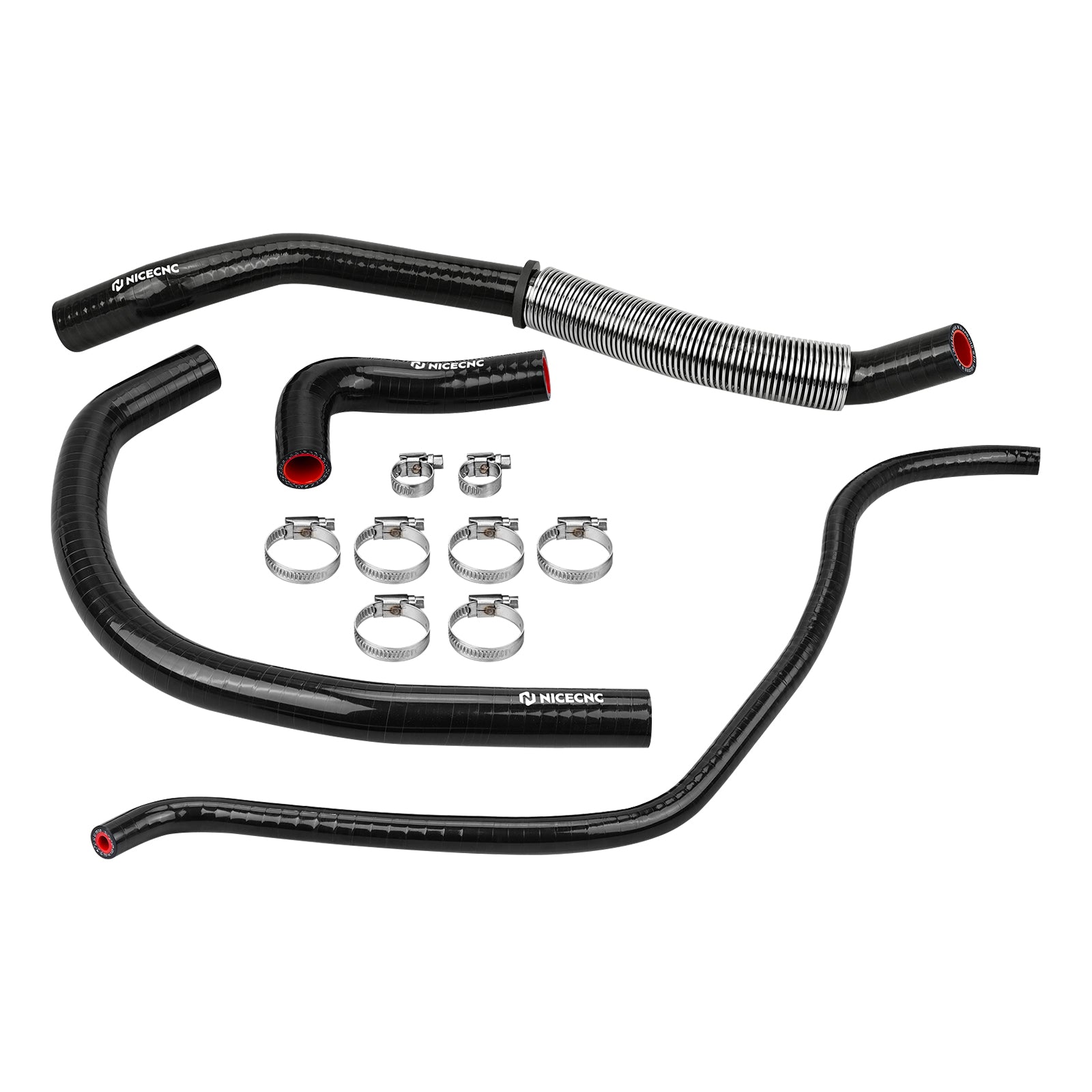 ATV-Silikon-Kühlerschlauch-Set mit Hitzeschutz-Adaptern für Yamaha Banshee 350 1987–2006