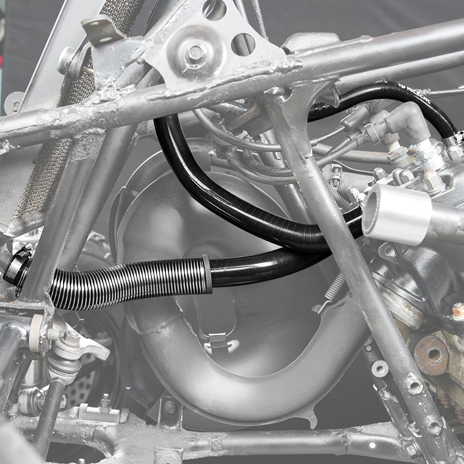 ATV-Silikon-Kühlerschlauch-Set mit Hitzeschutz-Adaptern für Yamaha Banshee 350 1987–2006