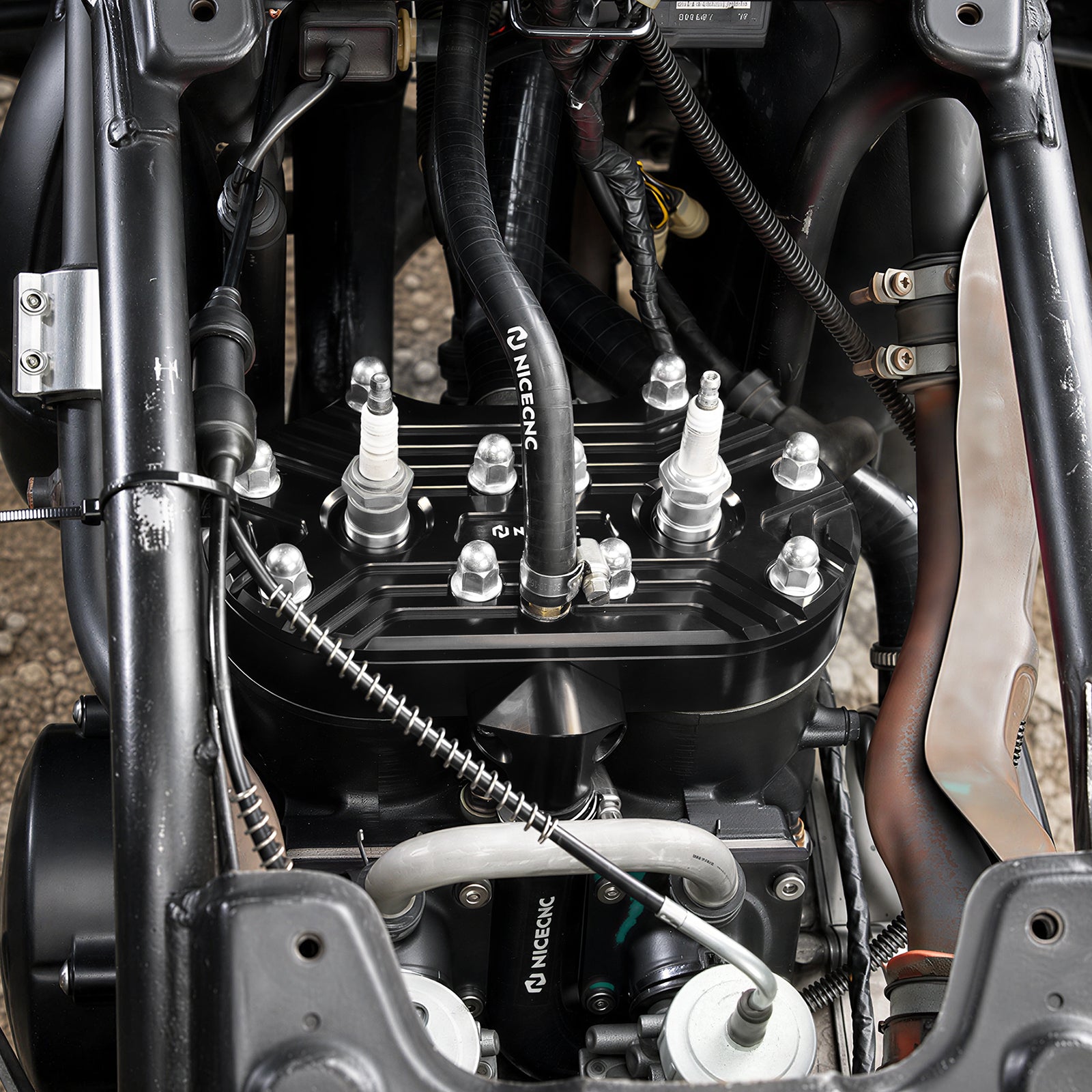 Culata con aletas de refrigeración y cámara de combustión de 21 cc para Yamaha Banshee 350