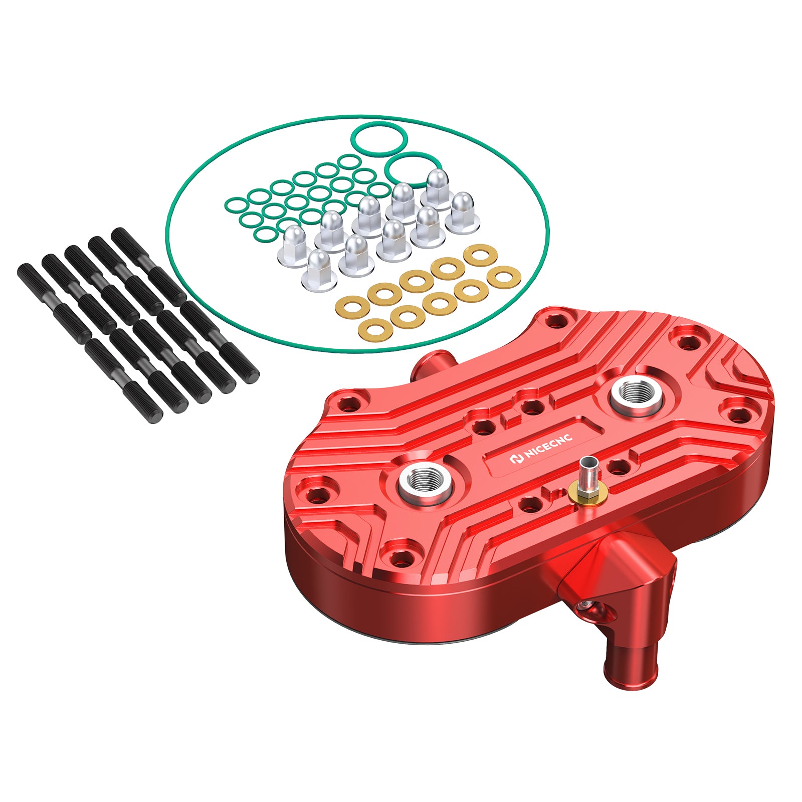 Culata con aletas de refrigeración y cámara de combustión de 21 cc para Yamaha Banshee 350