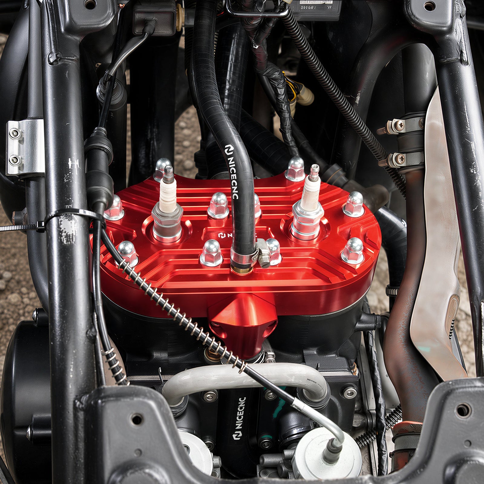 Culata con aletas de refrigeración y cámara de combustión de 21 cc para Yamaha Banshee 350