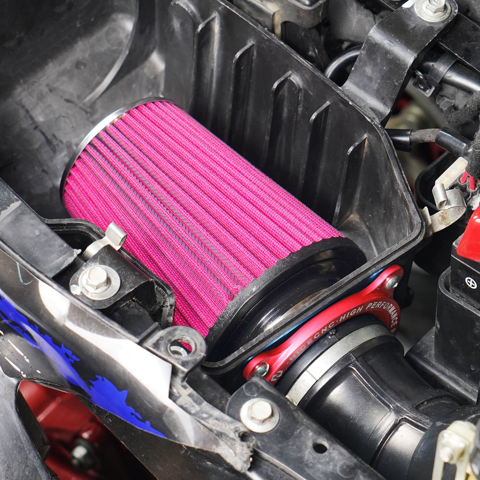 ATV Luftfiltereinlass mit Halter Adapter für Yamaha Raptor 700 2006-2024