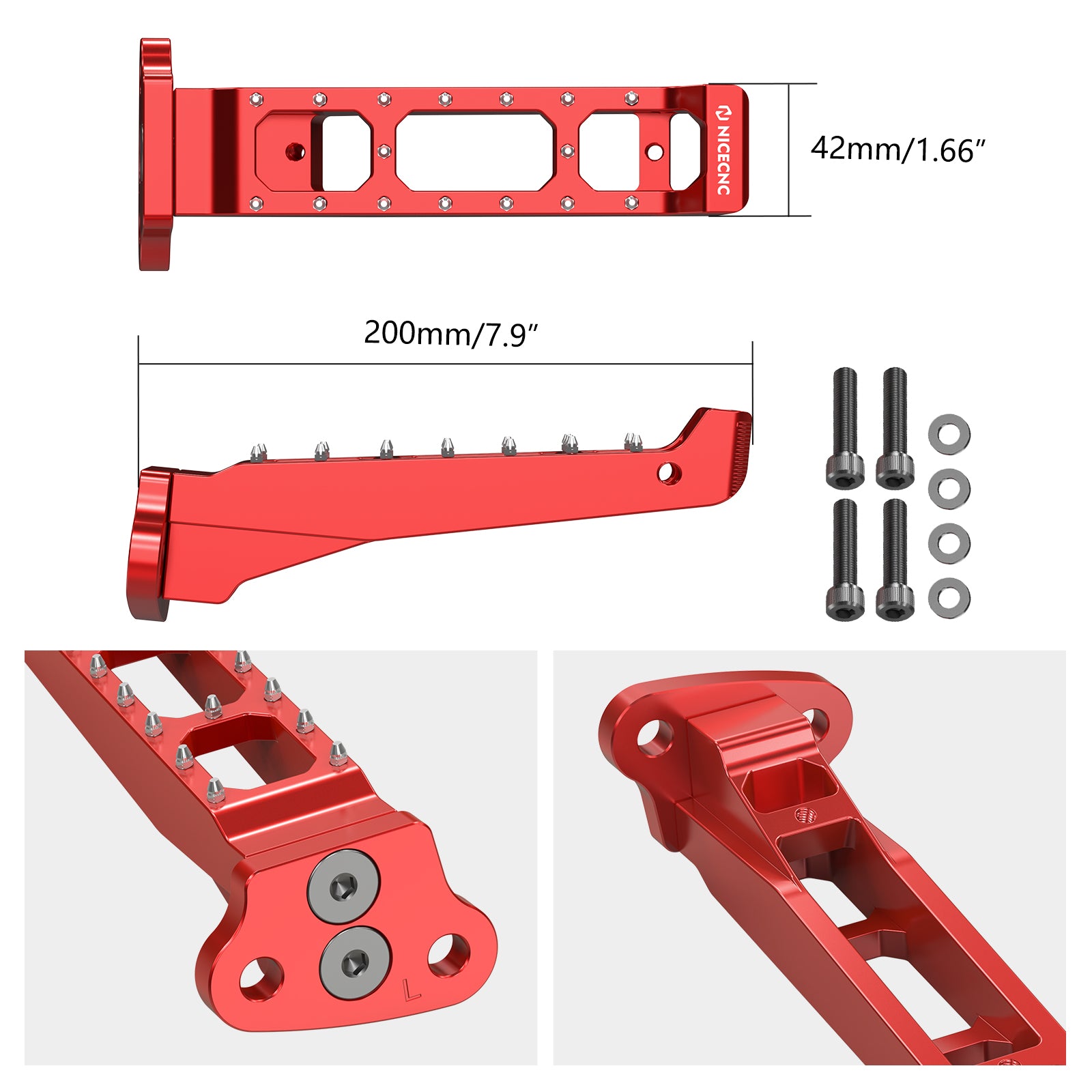 ATV Links und Rechts Fußrasten Pedale Rest Set Für Honda TRX450R TRX450ER