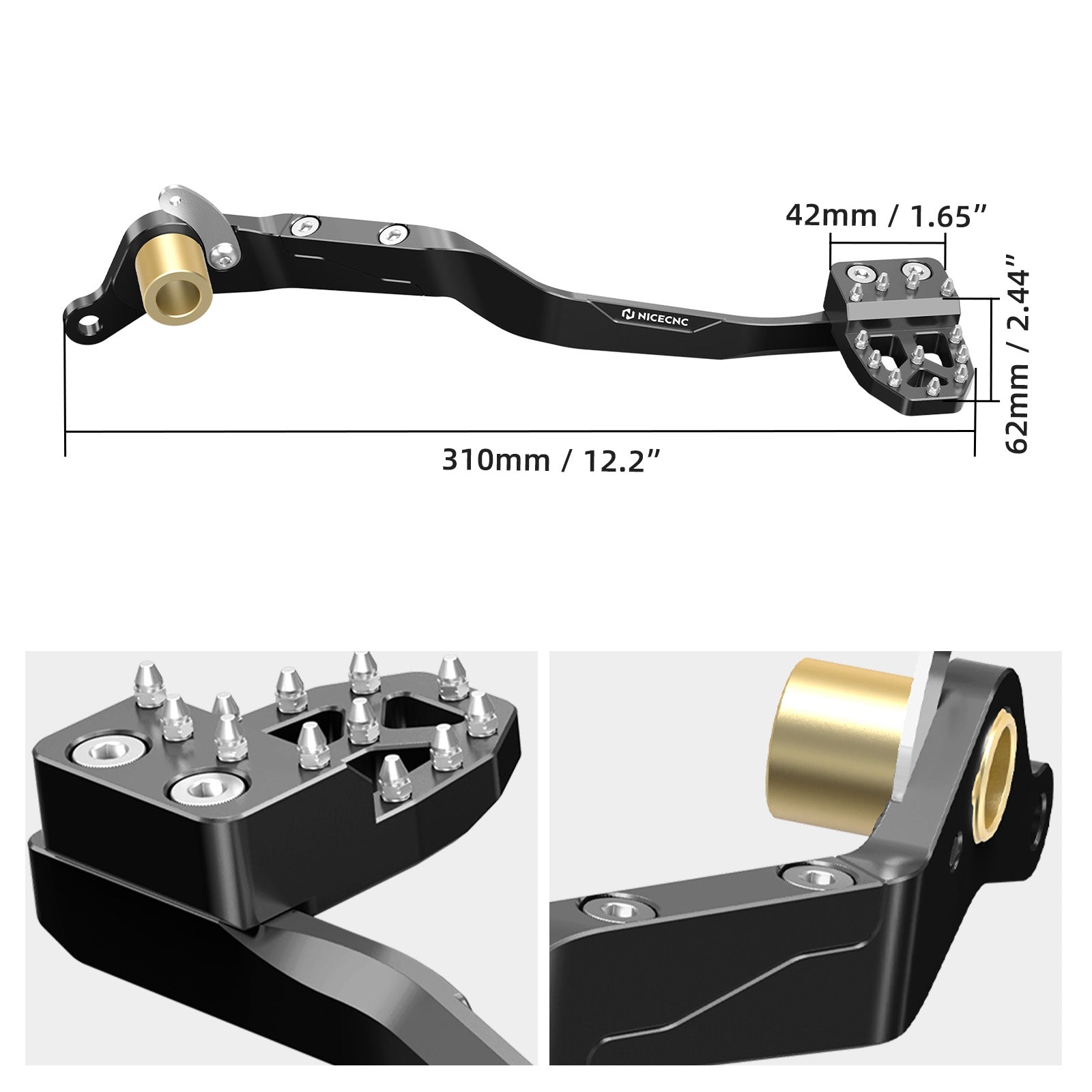 Adjustable gear shifter and rear foot brake lever for Yamaha Banshee 350