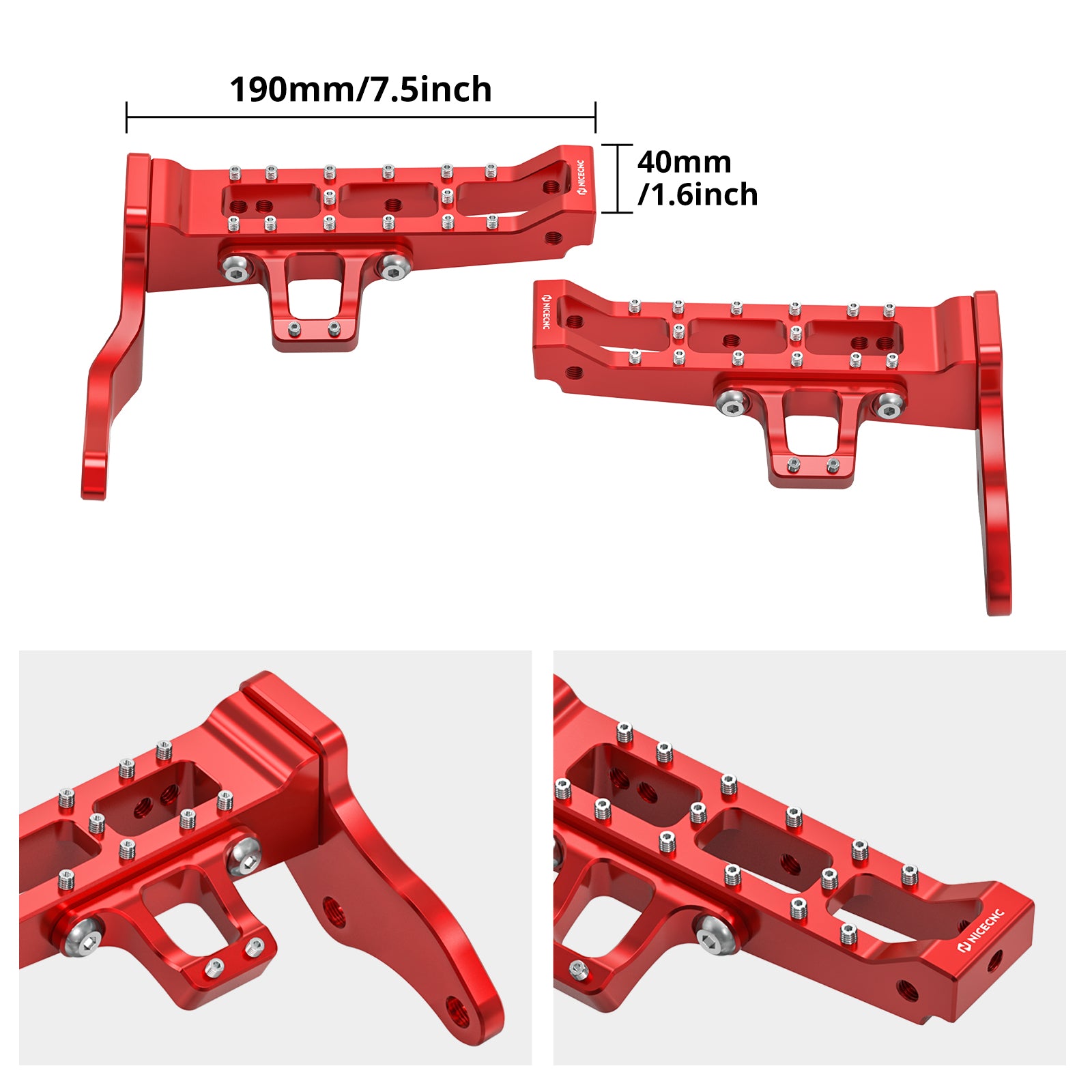 Verlängerte, breitere Fußrasten/Pedale für Yamaha Banshee 350 (1987–2006)