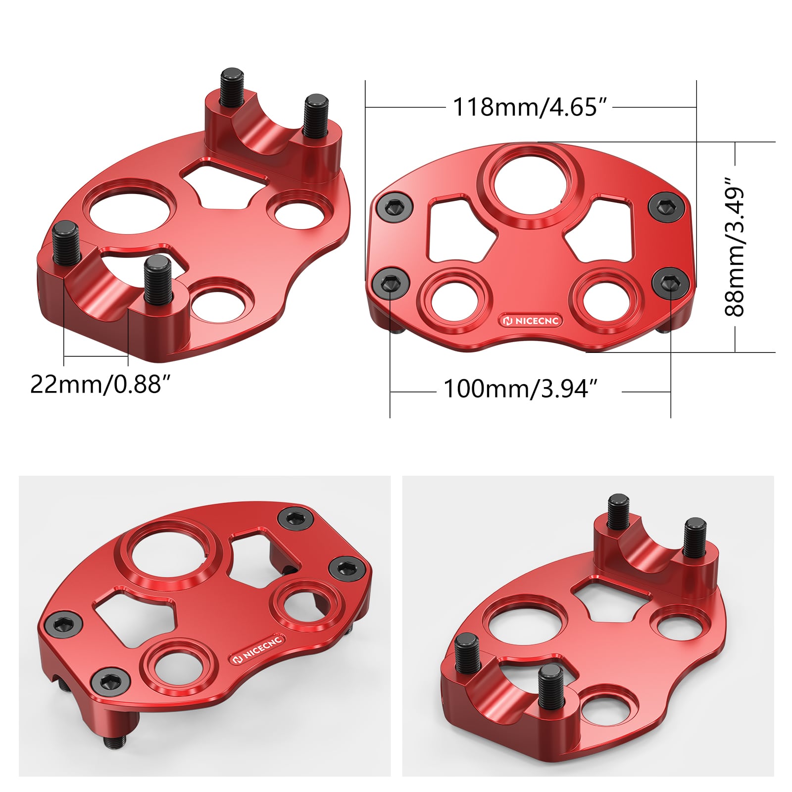 Schlüsselschalter & Blinkerhalterung Lenkerhalterung oben für Honda TRX450R