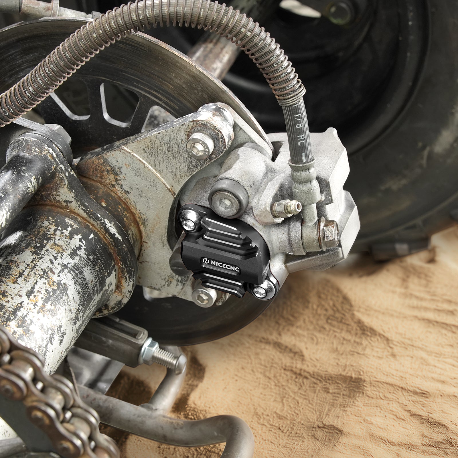 Hintere Feststellbrems-Sattel Stilllegungsplatte Kit für Yamaha Banshee 350