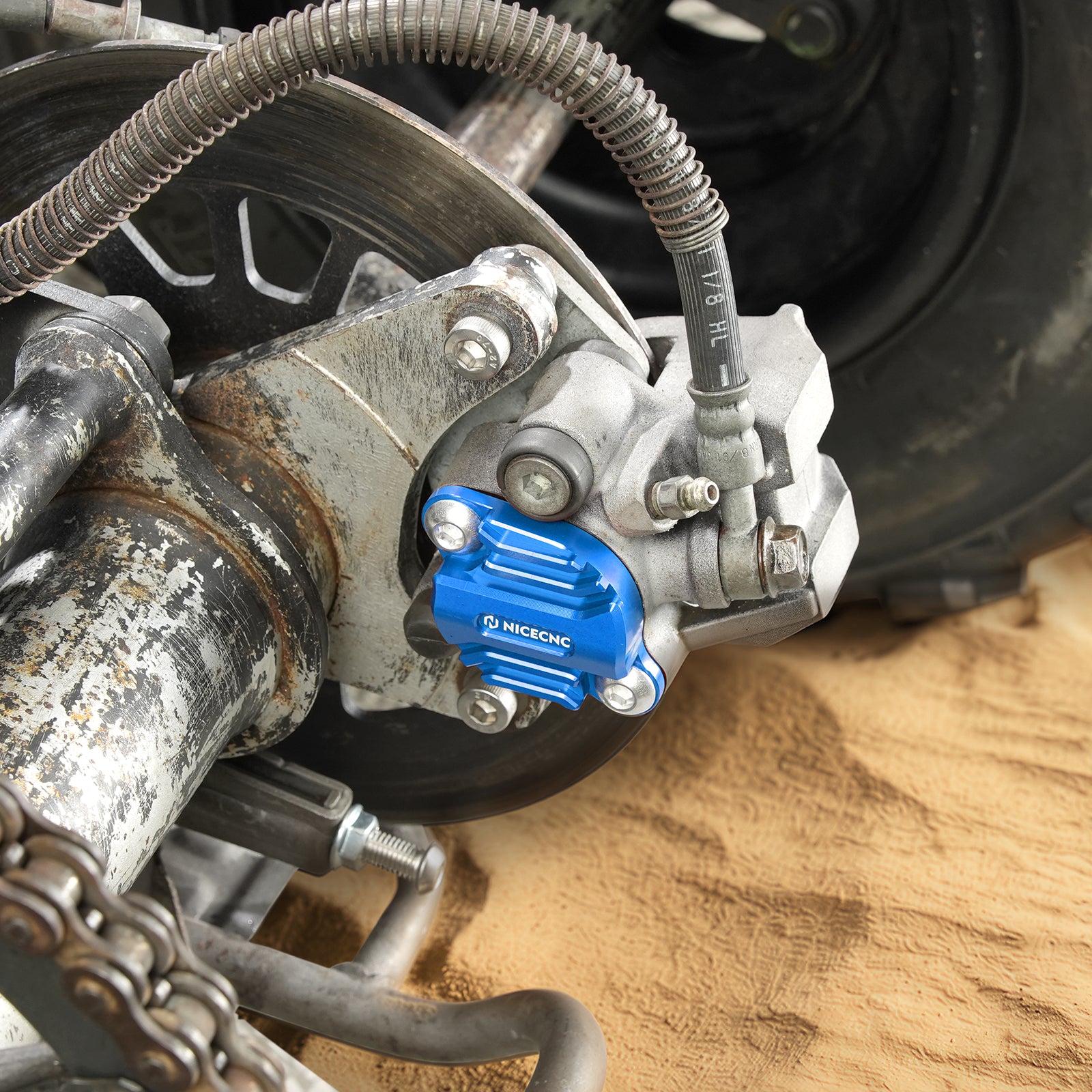 Hintere Feststellbrems-Sattel Stilllegungsplatte Kit für Yamaha Banshee 350