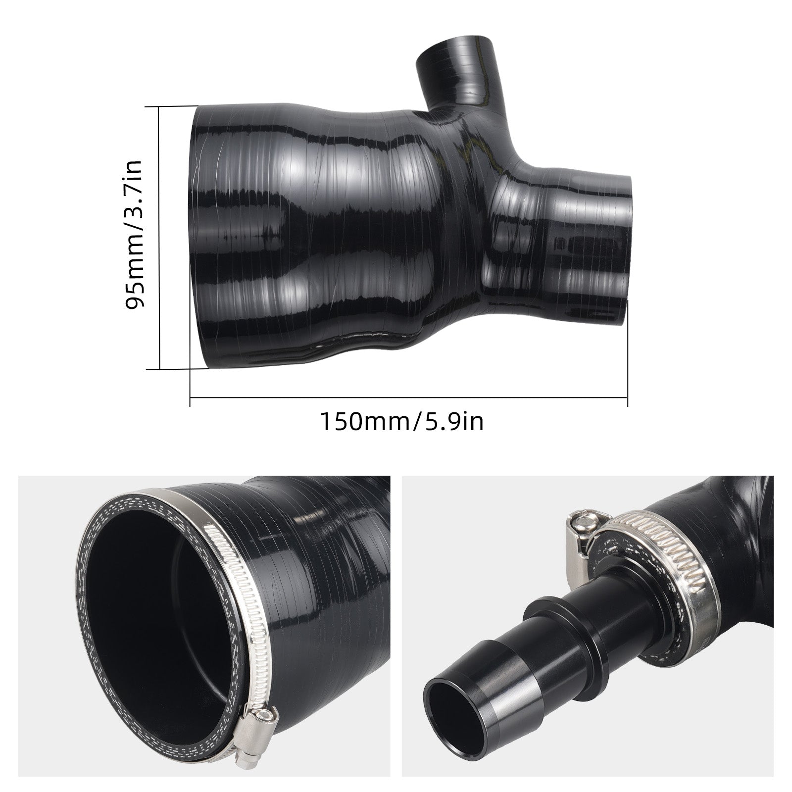 UTV Verstärkter Silikon-Ansaugschlauch-Kit für Can-Am Maverick X3 20-24