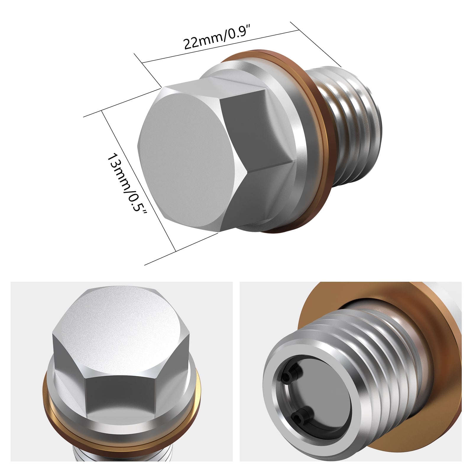 Magnetische M12 Motoröl Ablassschraube Für Polaris RZR XP 1000 Ranger Sportsman 570