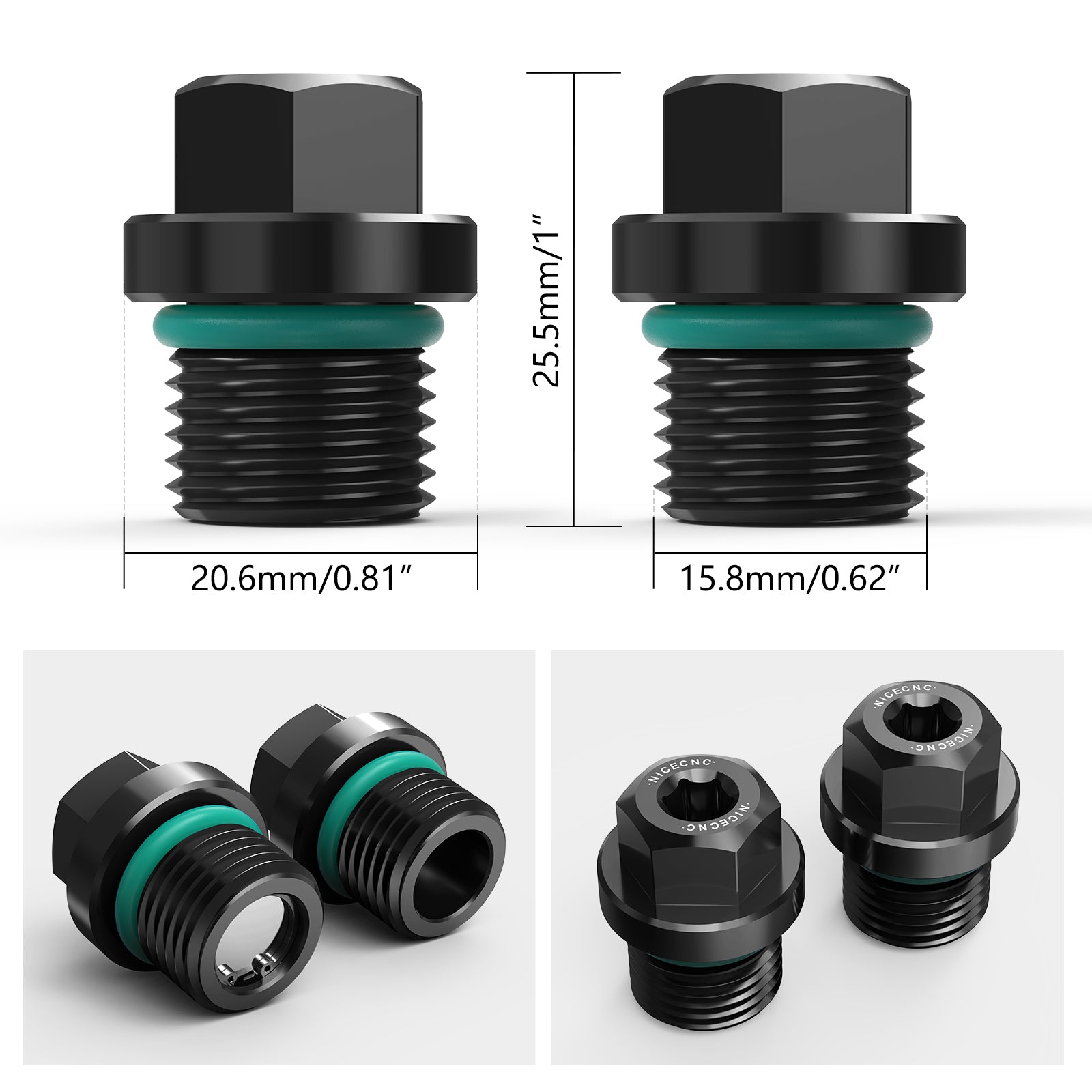 Magnetischer Front Getriebegehäuse Differential Füll- und Ablaufstopfensatz für Polaris RZR XP 1000 Sportsman Ranger