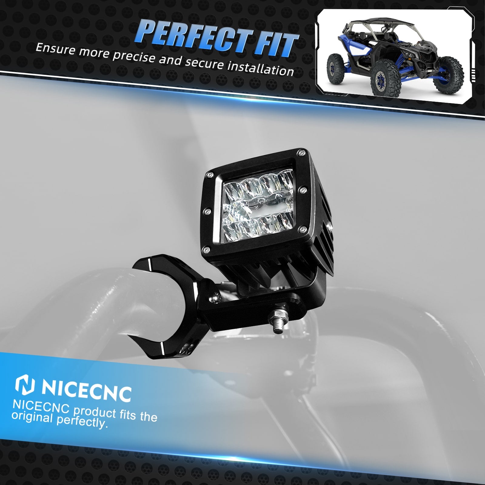 20W UTV LED Combo Strahl Arbeit Lichter Kit Für Can Am X3 Polaris RZR XP 1000