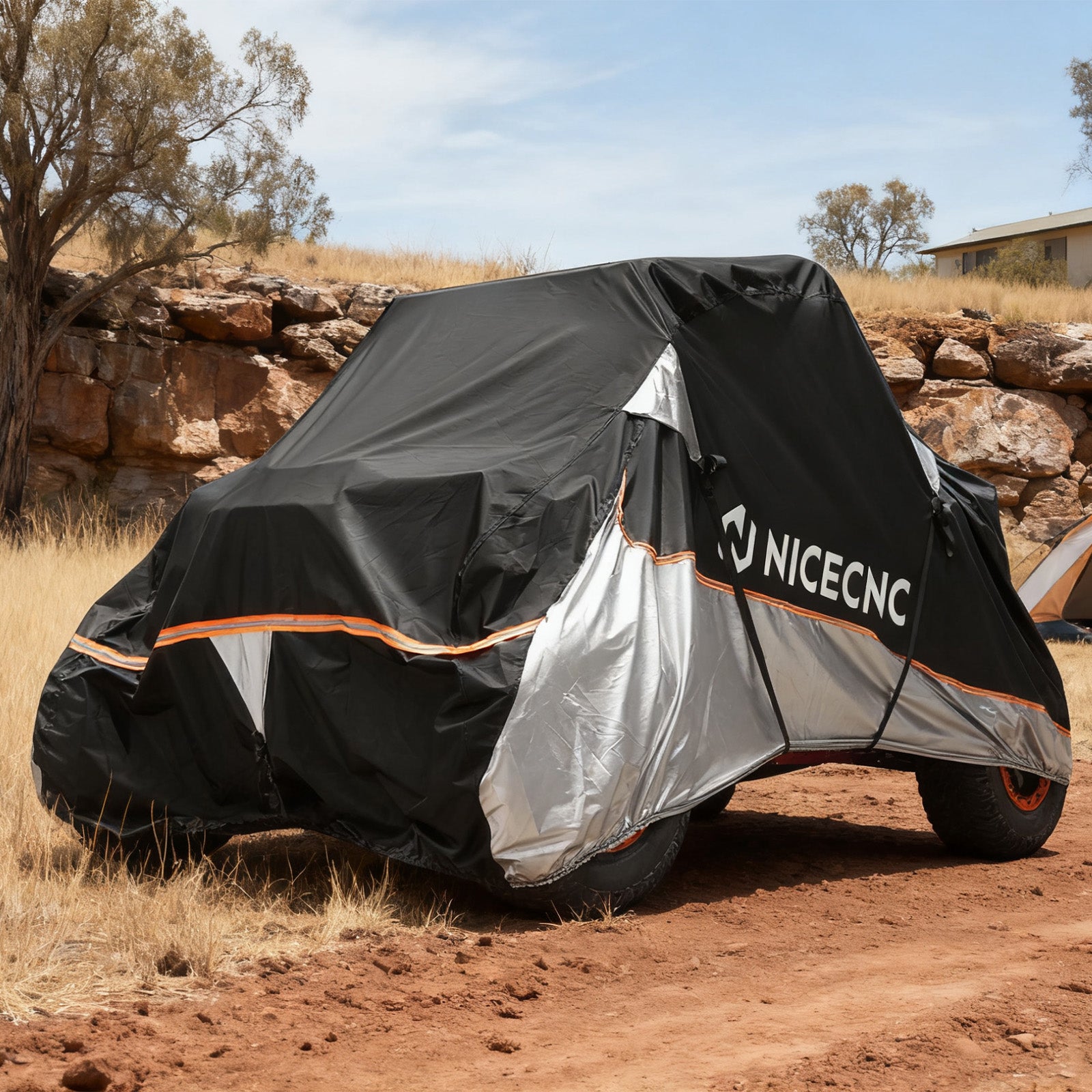 Robuste zweifarbige UTV-Abdeckung für 2-Sitzer Can-Am X3 Kawasaki KRX 1000 Polaris RZR