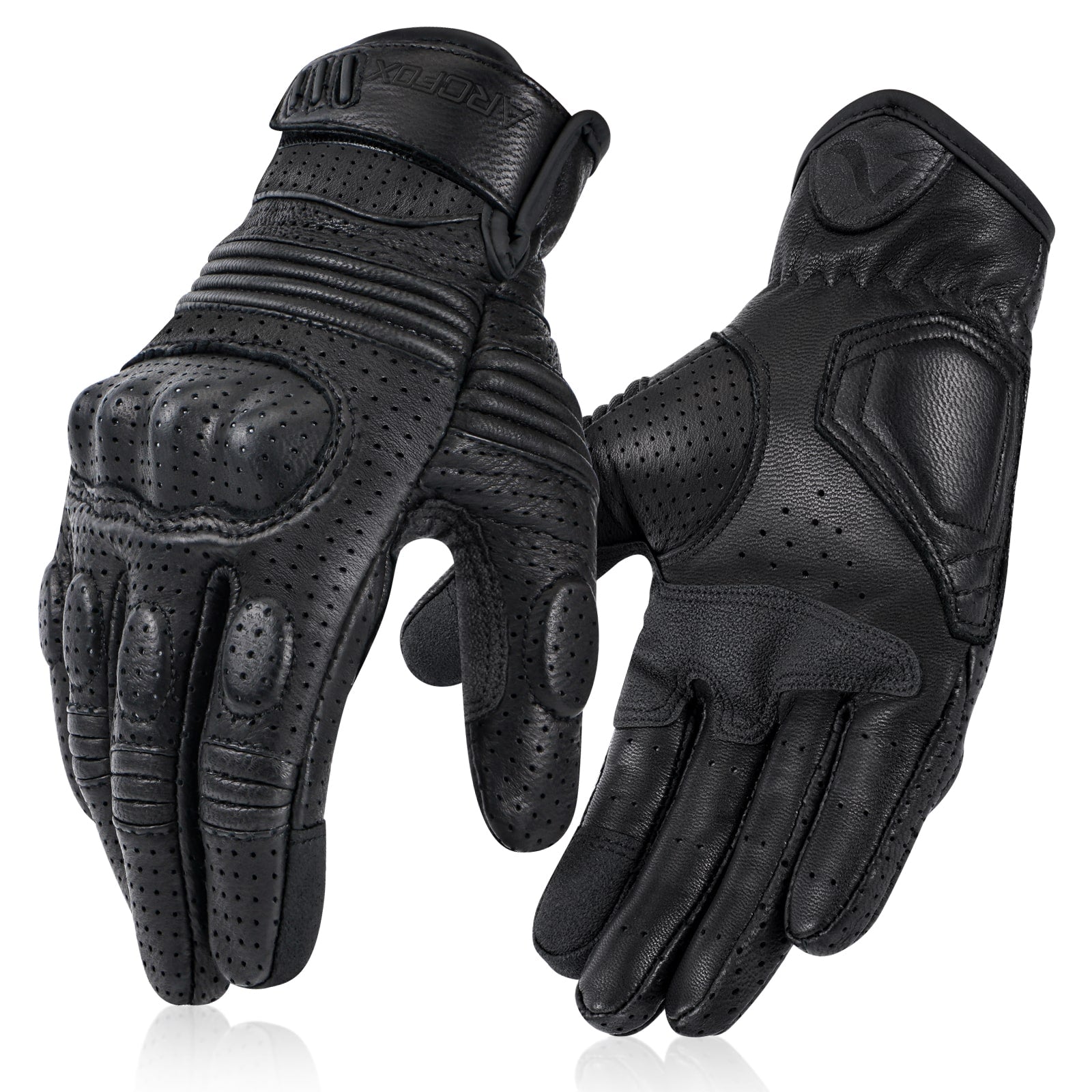 Motorrad Ziegenleder Handschuhe Vintage Schutz Carbon Radfahren Handschuhe Touchscreen