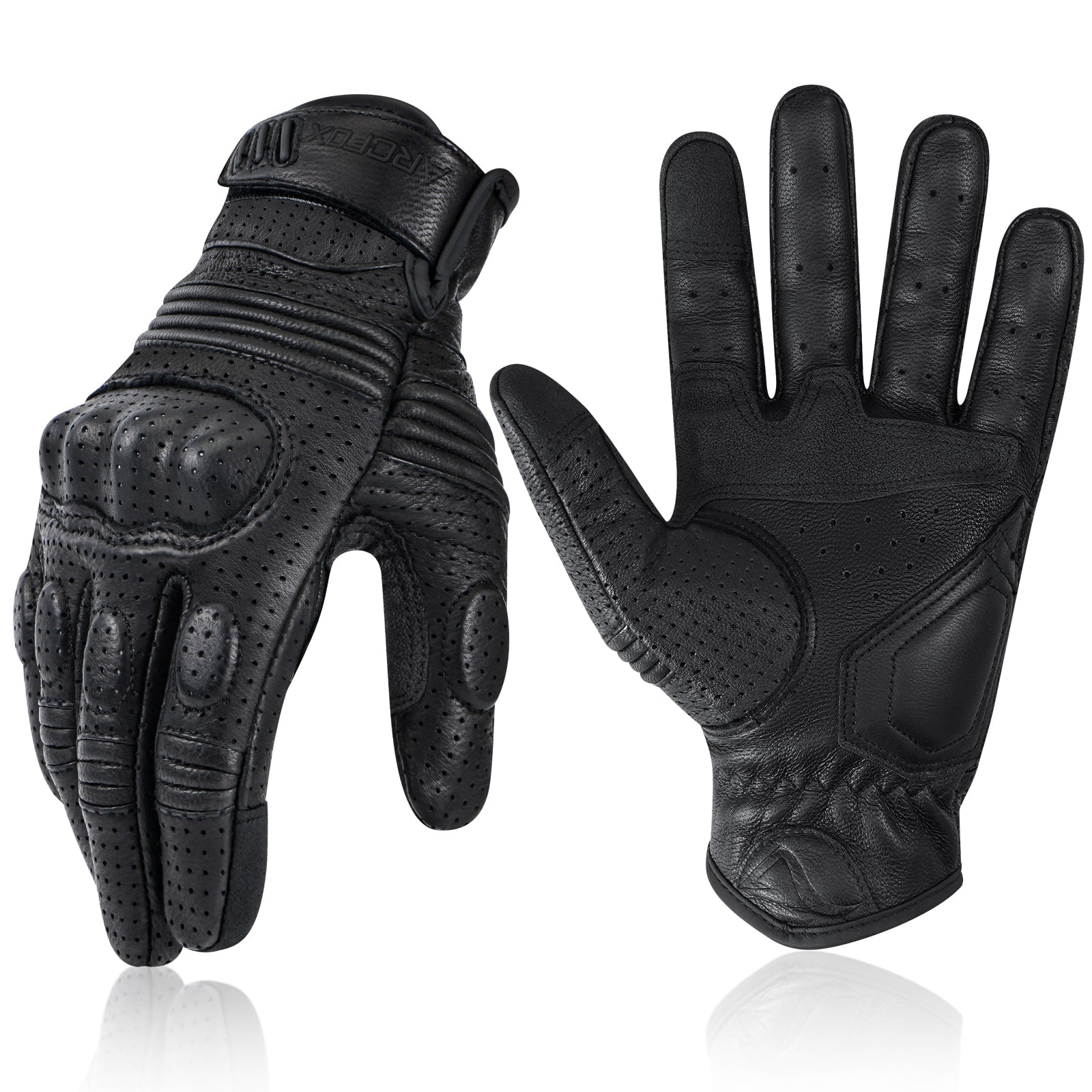 Motorrad Ziegenleder Handschuhe Vintage Schutz Carbon Radfahren Handschuhe Touchscreen