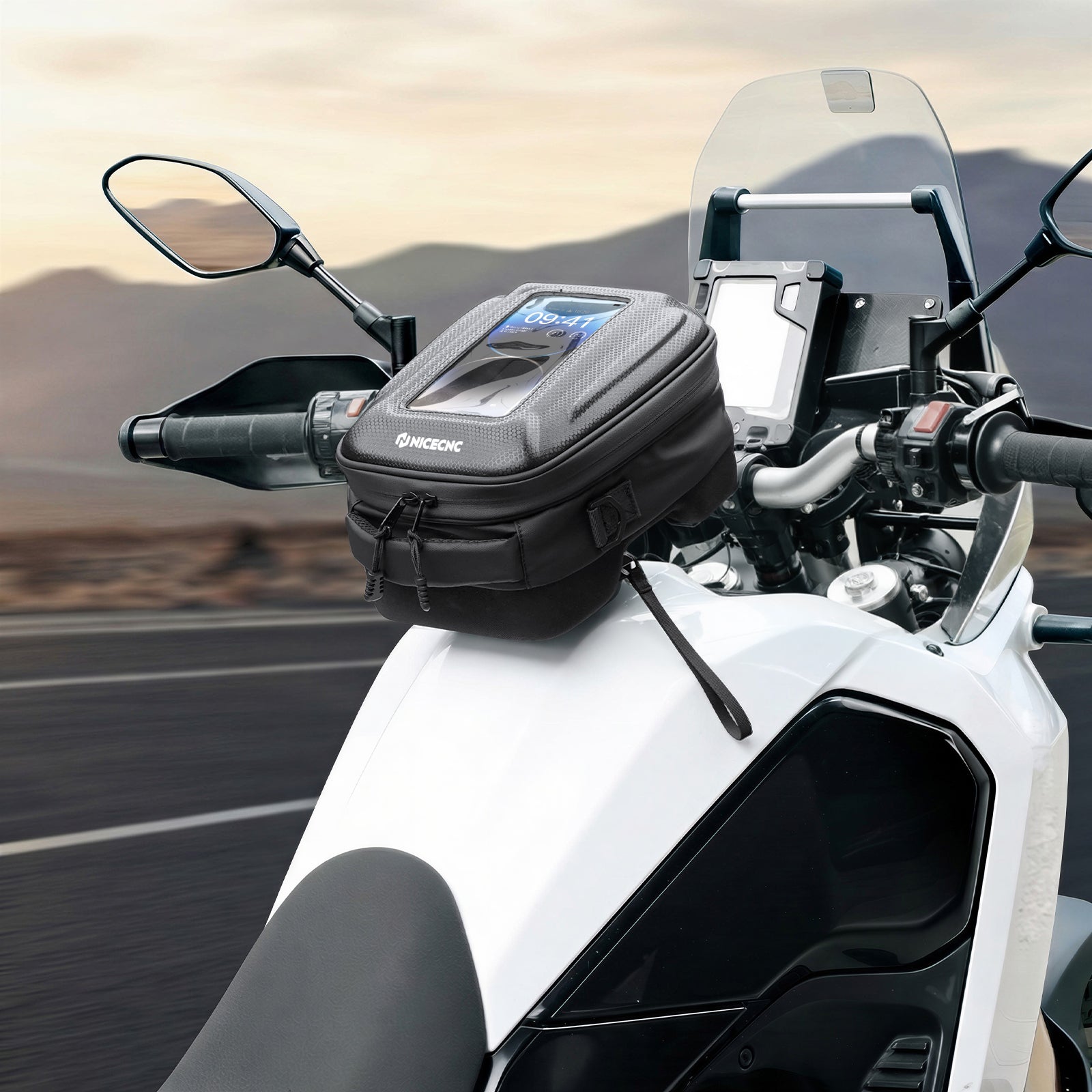 Tankrucksack mit Schnellverschluss und Push-Pull-Schließsystem für Yamaha Tenere 700 2019–2024