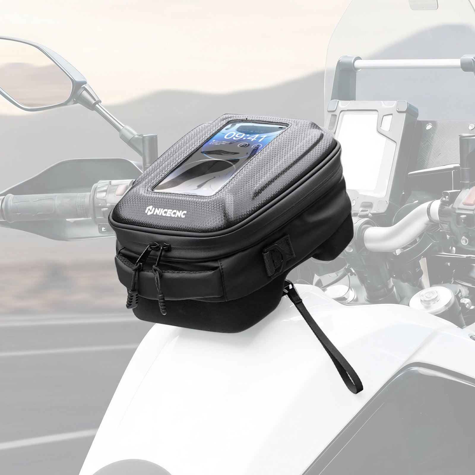 Schnellverschluss Motorrad Tanktasche für BMW R1250GS, Yamaha Tenere 700, Honda Africa Twin CRF1100L