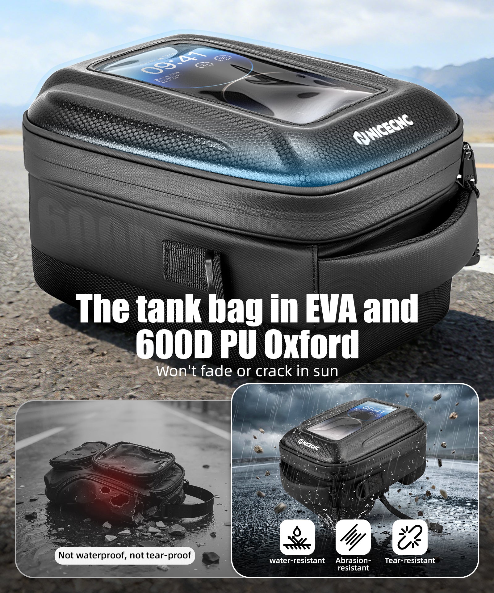Tankrucksack mit Schnellverschluss und Push-Pull-Schließsystem für Yamaha Tenere 700 2019–2024