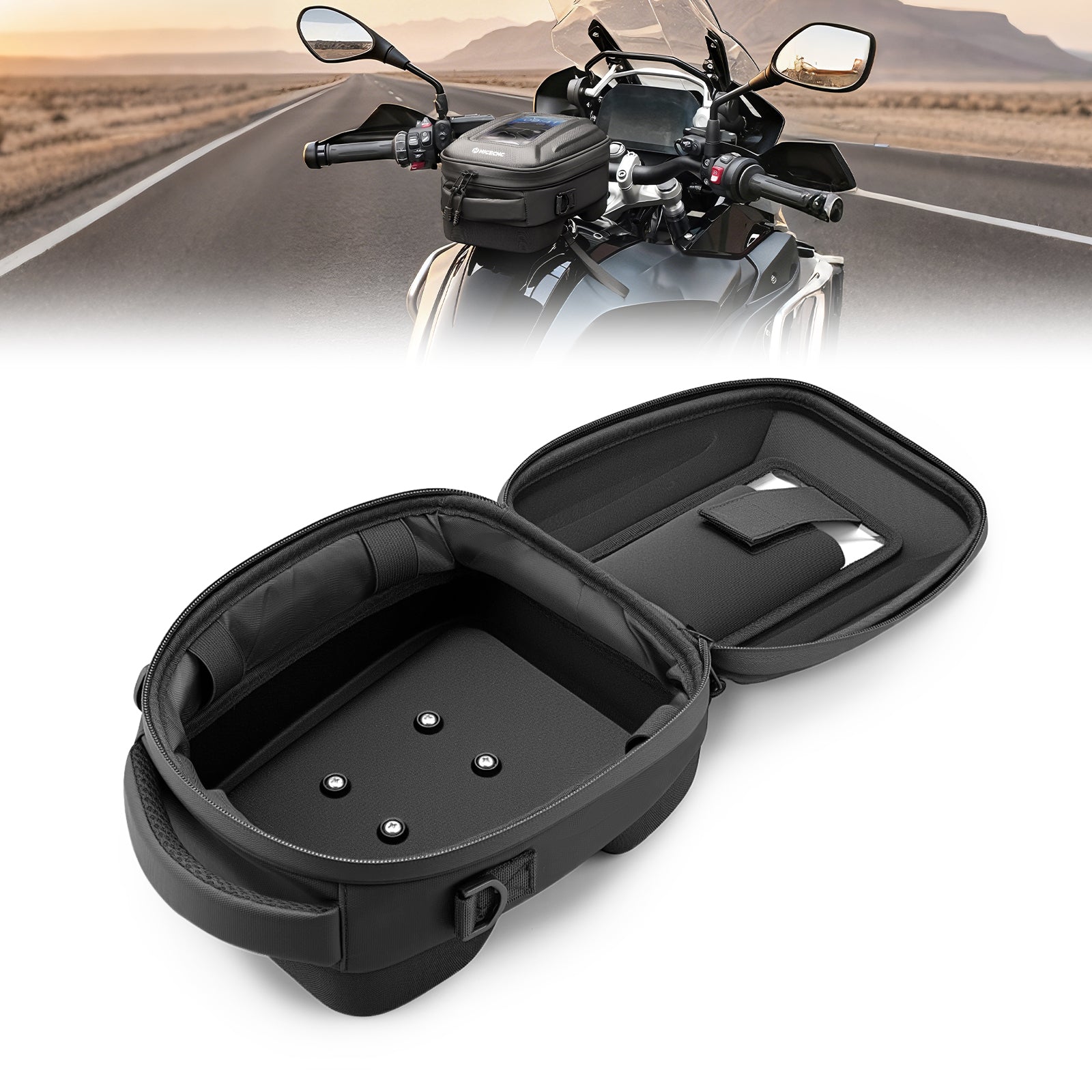 Schnellverschluss Motorrad Tanktasche für BMW R1250GS 2017-2024 – Push-Pull Verriegelung wasserdicht