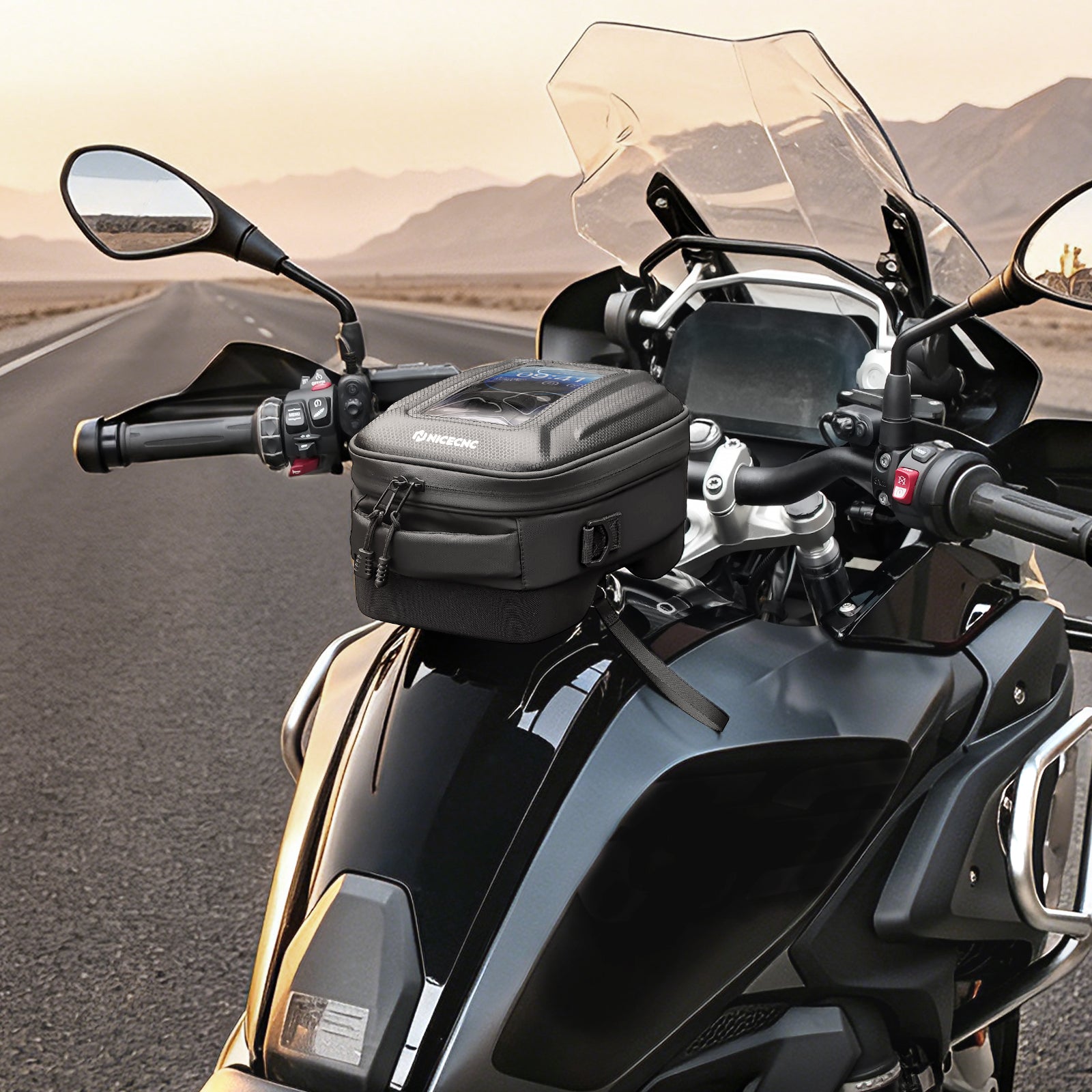 Schnellverschluss Motorrad Tanktasche für BMW R1250GS 2017-2024 – Push-Pull Verriegelung wasserdicht