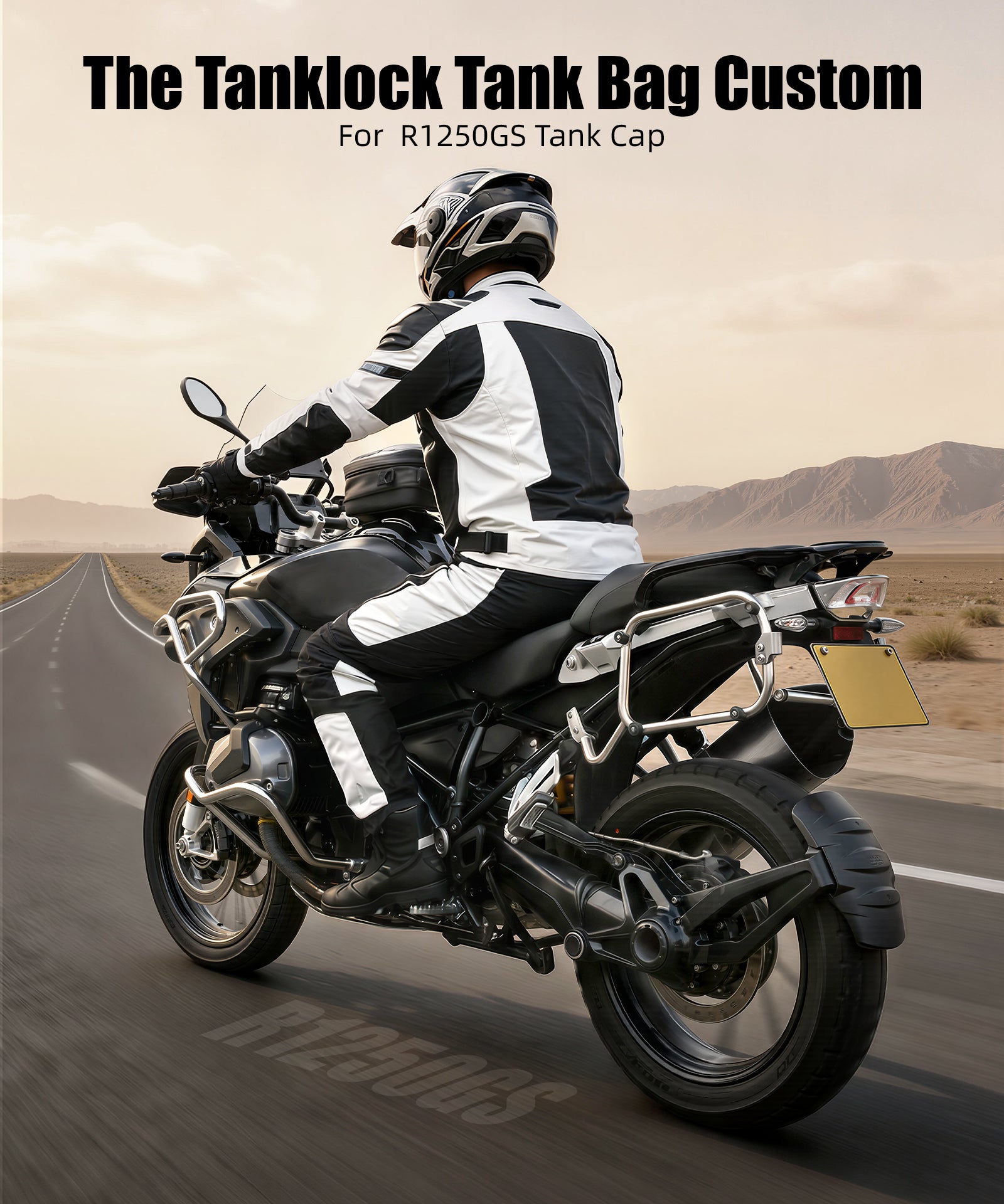 Schnellverschluss Motorrad Tanktasche für BMW R1250GS 2017-2024 – Push-Pull Verriegelung wasserdicht