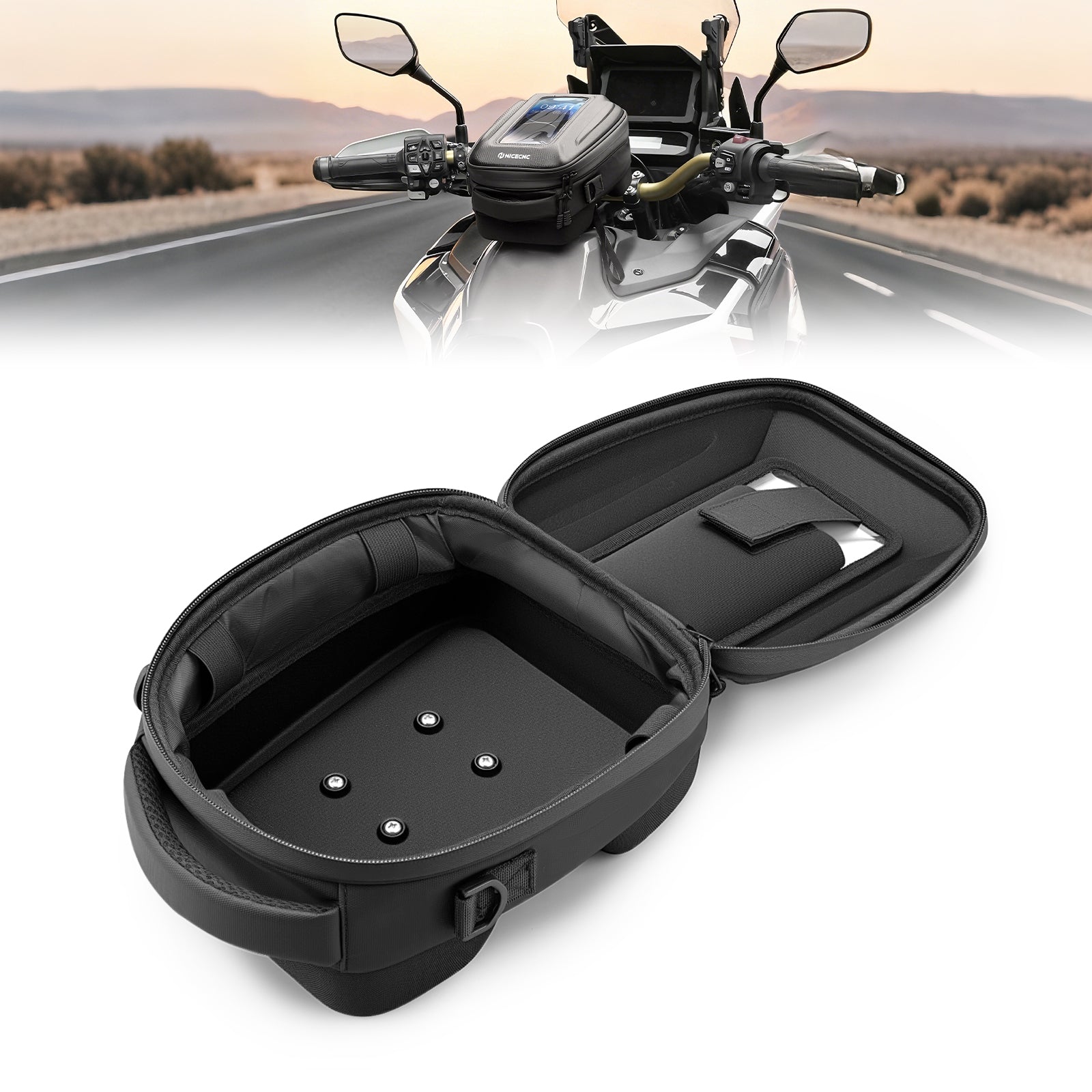Schnellverschluss Motorrad Tanktasche für BMW R1250GS, Yamaha Tenere 700, Honda Africa Twin CRF1100L