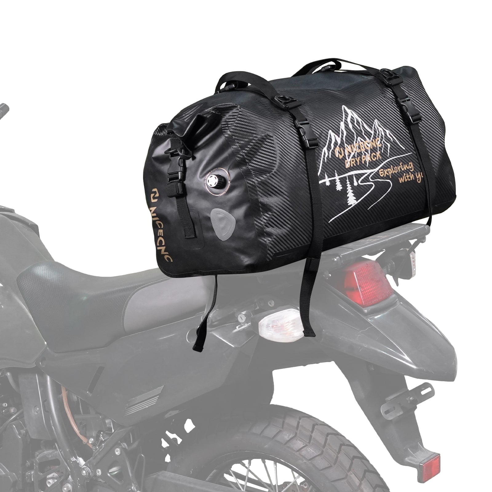 Motorrad 66L Dry Duffel Bag | Rücksitz-Heckgepäcktasche wasserdicht