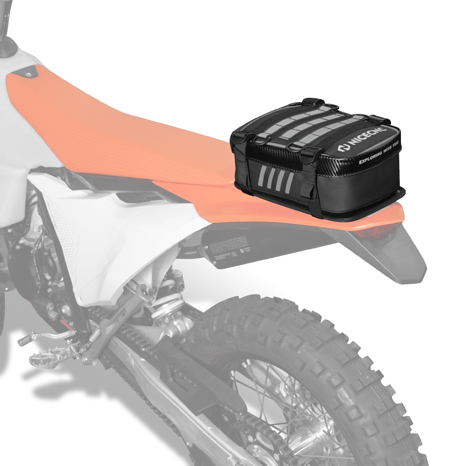 Universal Motorcycle Rear Fender Bag with Tool Roll Bag For Dirt Bike