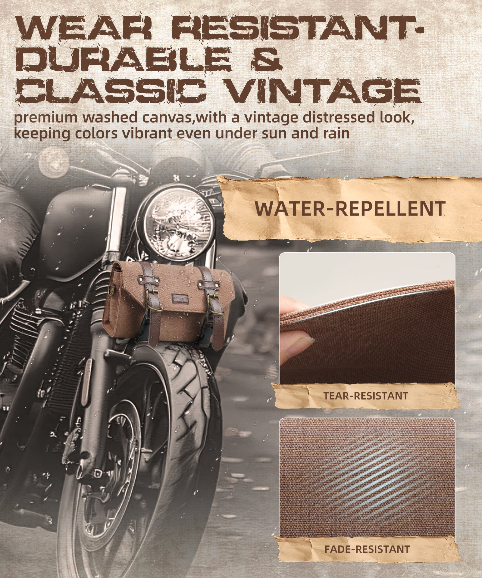 Canvas Lenker Vorderradgabel Sissy Bar Aufbewahrungstasche Für Harley Dyna Softail Sportster Roller
