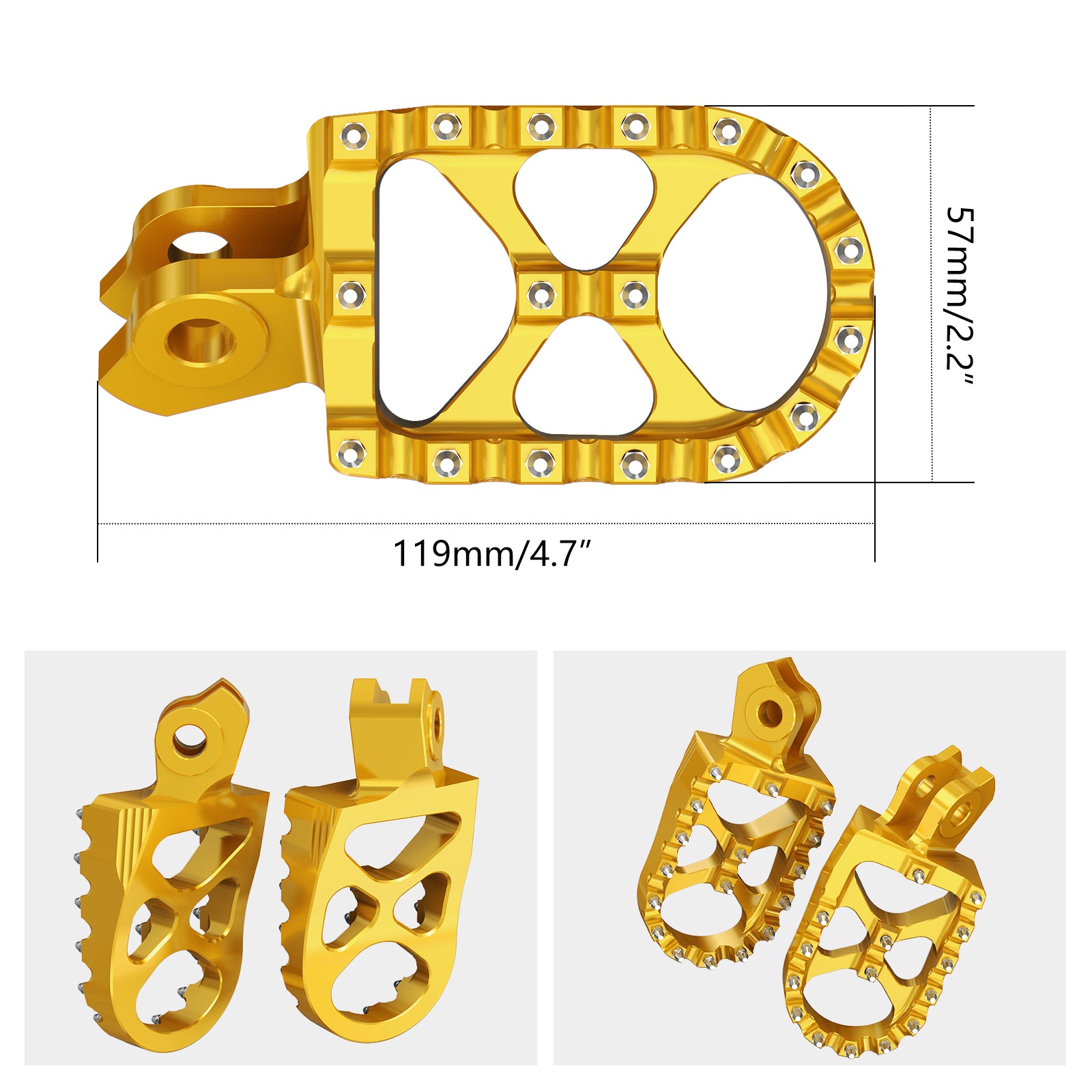 Billet MX Breite Fußrasten Fußrasten Für Suzuki RMZ250 RMZ450 RMX450Z 2010-2019