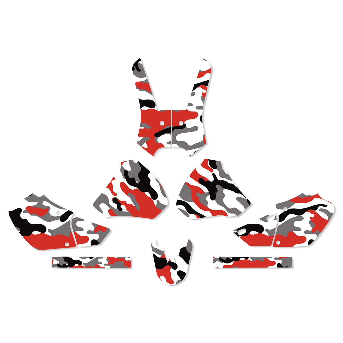 Kit complet d’autocollants décoratifs pour moto HONDA XR250/XR400 1996-2004