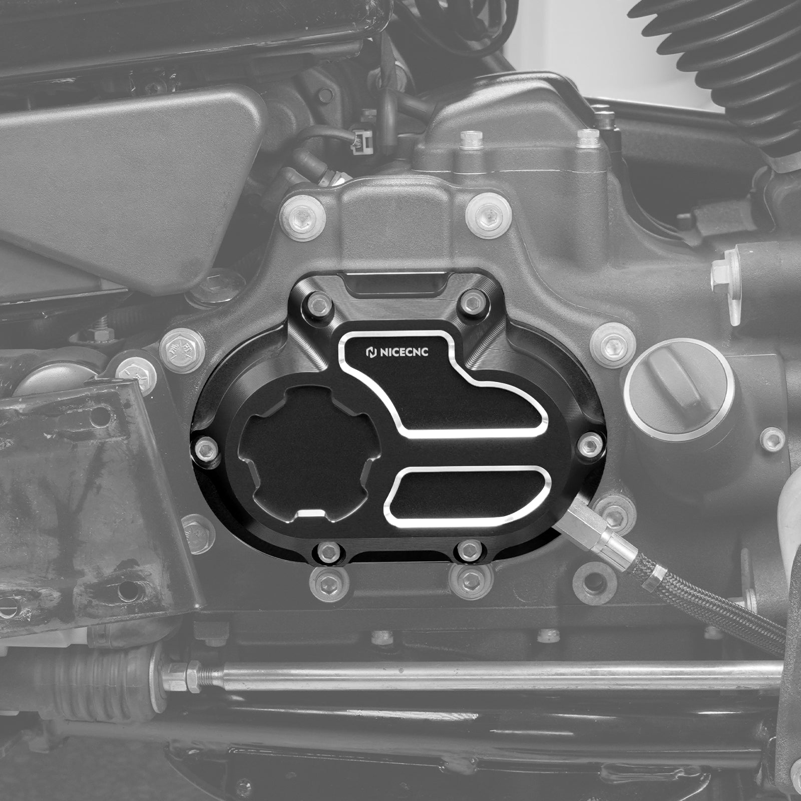 Getriebeseitenabdeckung für Harley Dyna Twin Cam Modelle 2006-2017