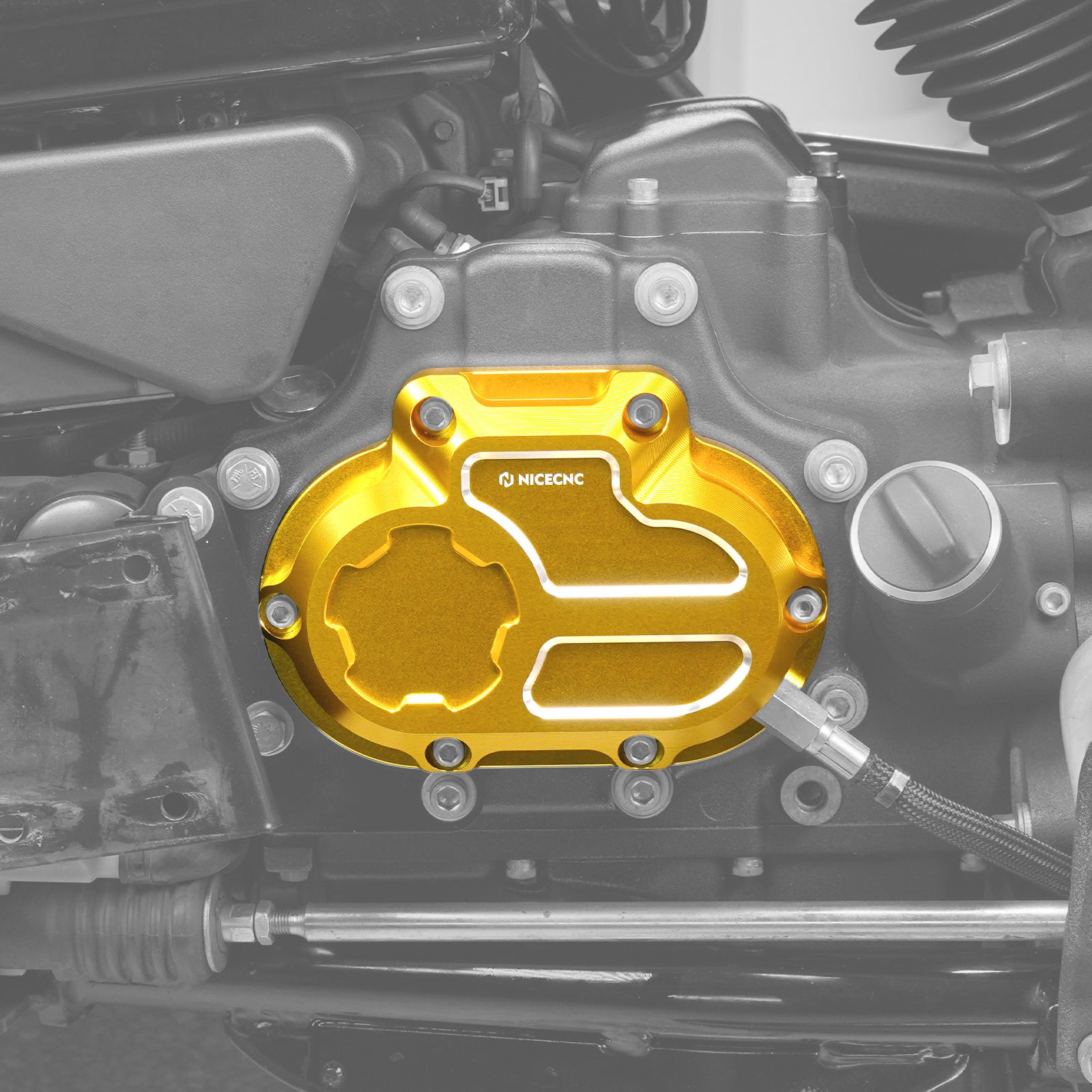 Getriebeseitenabdeckung für Harley Dyna Twin Cam Modelle 2006-2017