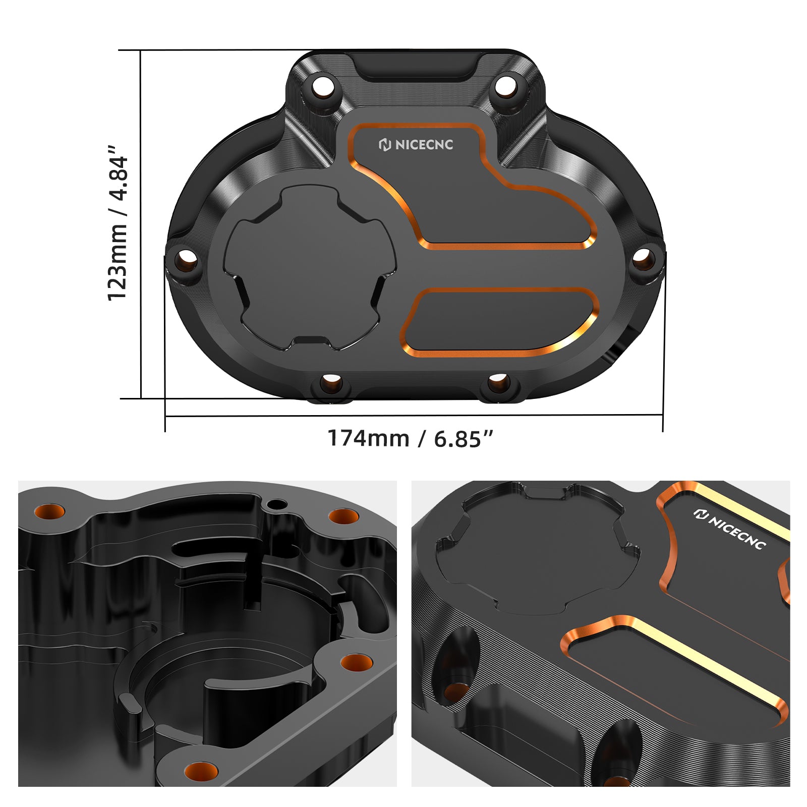 Getriebeseitenabdeckung für Harley Dyna Twin Cam Modelle 2006-2017