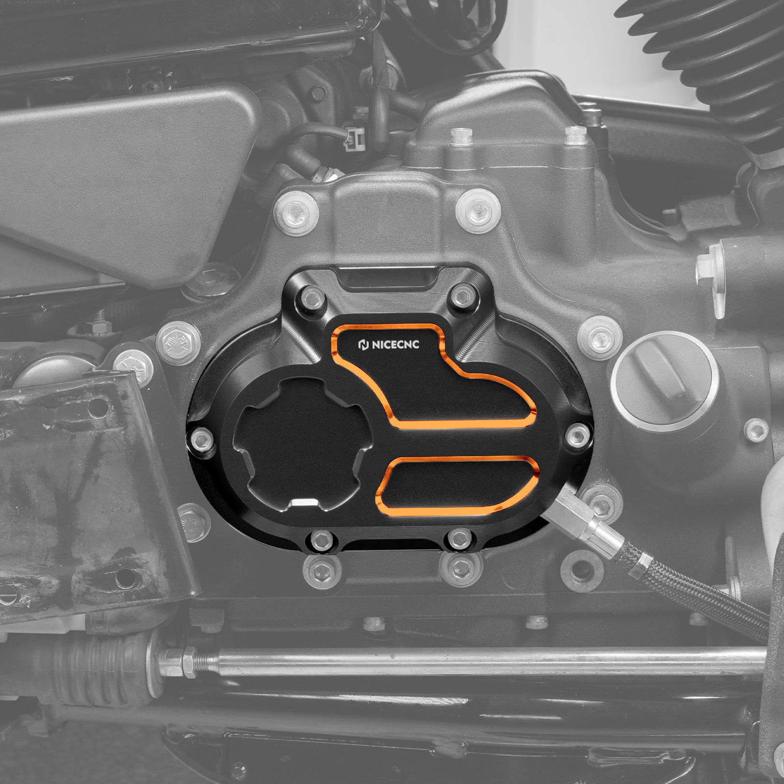 Getriebeseitenabdeckung für Harley Dyna Twin Cam Modelle 2006-2017
