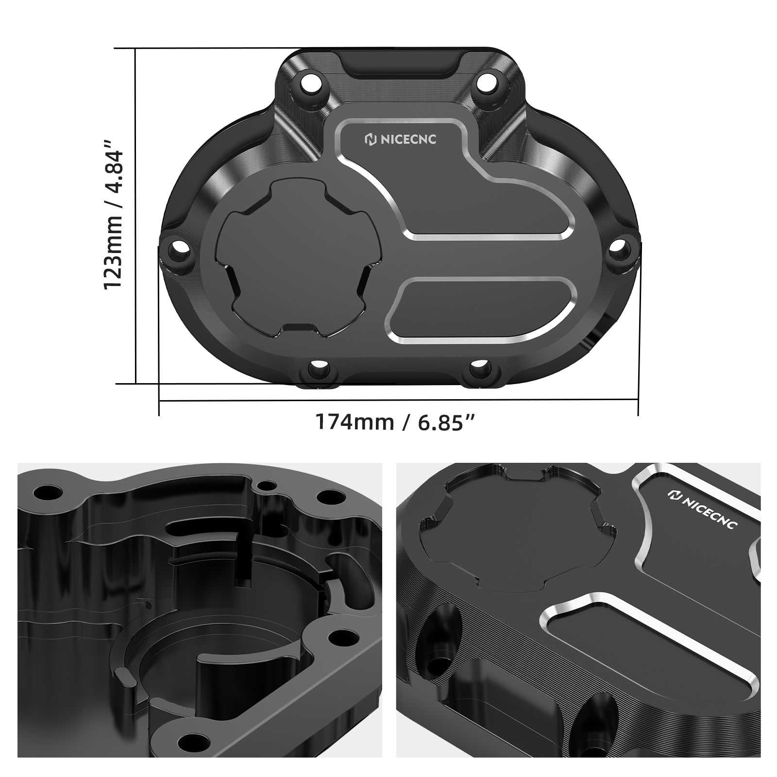 Getriebeseitenabdeckung für Harley Dyna Twin Cam Modelle 2006-2017